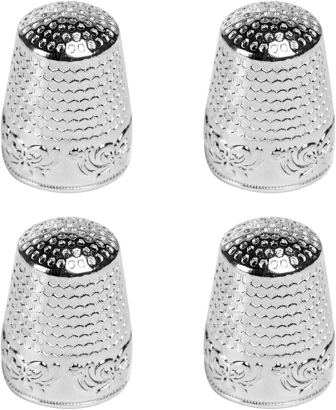 بسته 4 عددی انگشتانه خیاطی فلزی Qianxihu، انگشتانه های خیاطی دستی، محافظ انگشت فلزی، کلاهک انگشتی قابل تنظیم و کاربردی نقره ای، انگشتانه استیل ضد زنگ برای خیاطی دستی بسته 4 عددی انگشتانه خیاطی فلزی Qianxihu، انگشتانه های خیاطی دستی، محافظ انگشت فلزی، کلاهک انگشتی قابل تنظیم و کاربردی نقره ای، انگشتانه استیل ضد زنگ برای خیاطی دستی