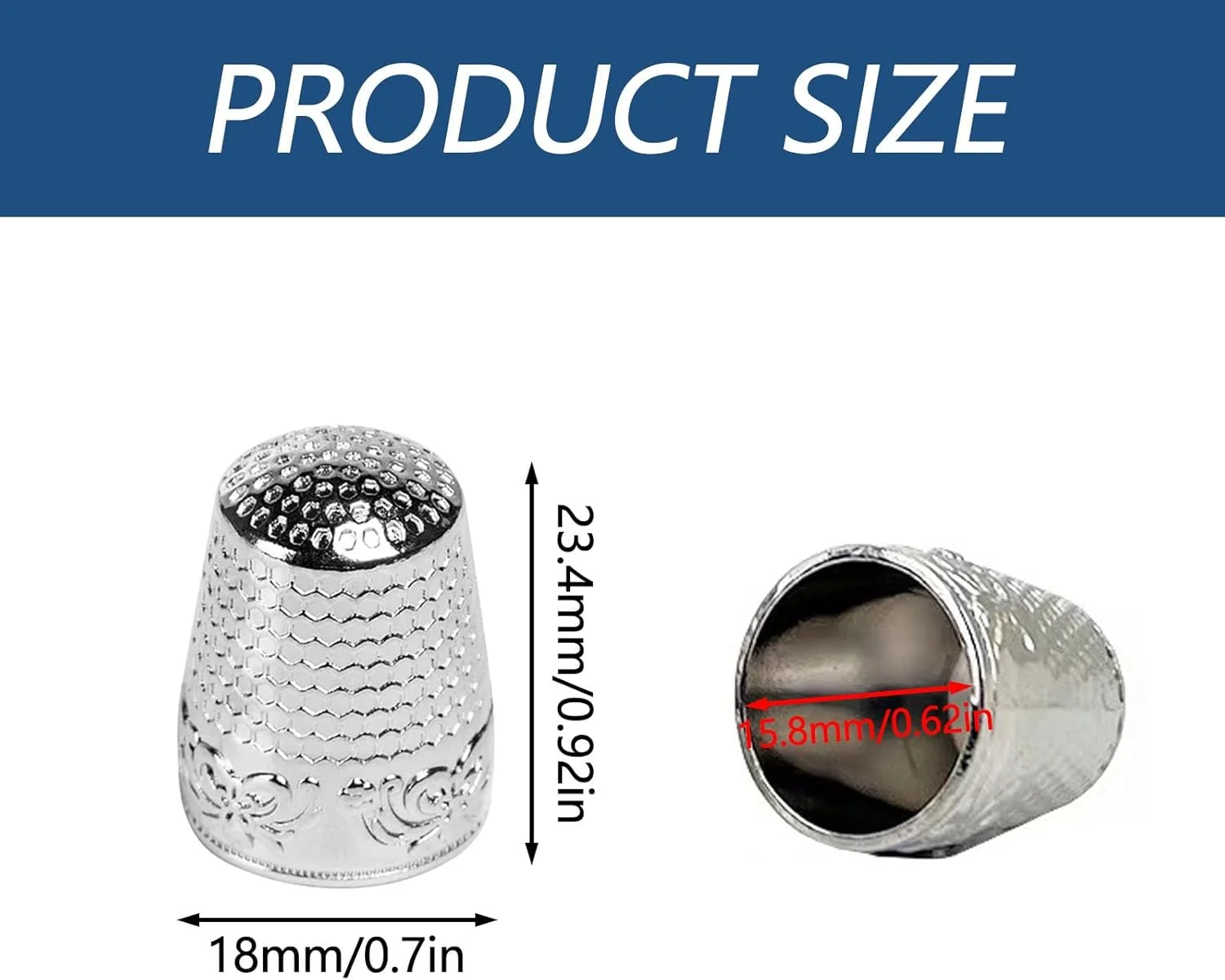 بسته 4 عددی انگشتانه خیاطی فلزی Qianxihu، انگشتانه های خیاطی دستی، محافظ انگشت فلزی، کلاهک انگشتی قابل تنظیم و کاربردی نقره ای، انگشتانه استیل ضد زنگ برای خیاطی دستی بسته 4 عددی انگشتانه خیاطی فلزی Qianxihu، انگشتانه های خیاطی دستی، محافظ انگشت فلزی، کلاهک انگشتی قابل تنظیم و کاربردی نقره ای، انگشتانه استیل ضد زنگ برای خیاطی دستی