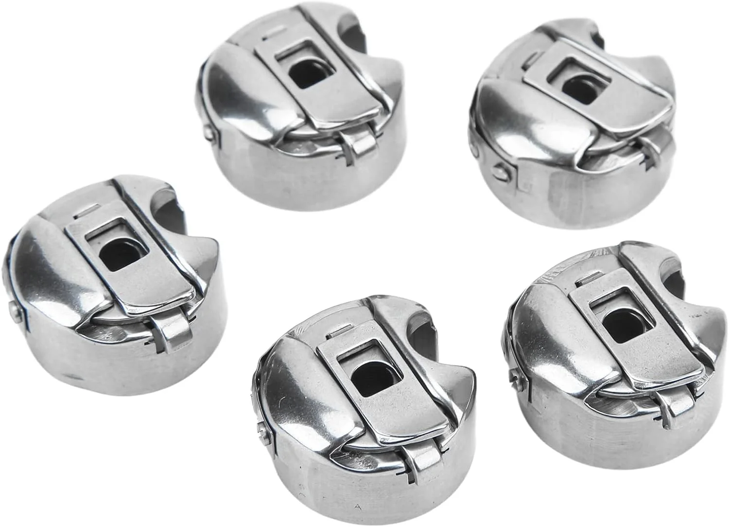قانیه گن 5 عدد جعبه ماسوره چرخ خیاطی، لوازم جانبی چرخ خیاطی استیل ضد زنگ، مناسب برای چرخ خیاطی های صنعتی برقی و خانگی قانیه گن 5 عدد جعبه ماسوره چرخ خیاطی، لوازم جانبی چرخ خیاطی استیل ضد زنگ، مناسب برای چرخ خیاطی های صنعتی برقی و خانگی