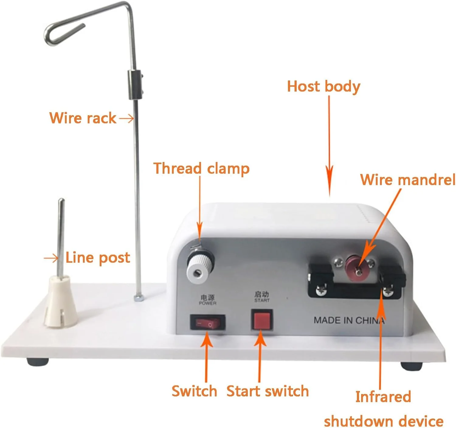 ماسوره پیچ اتوماتیک QCHIAN، ماسوره پیچ قابل حمل برای خیاطی با راهنمای نخ، پایه قرقره و صفحه نصب فولادی، تجربه سیم پیچی سریع و کارآمد ماسوره پیچ اتوماتیک QCHIAN، ماسوره پیچ قابل حمل برای خیاطی با راهنمای نخ، پایه قرقره و صفحه نصب فولادی، تجربه سیم پیچی سریع و کارآمد