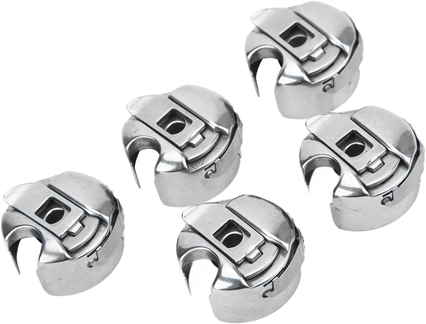 قانیه گن 5 عدد جعبه ماسوره چرخ خیاطی، لوازم جانبی چرخ خیاطی استیل ضد زنگ، مناسب برای چرخ خیاطی های صنعتی برقی و خانگی قانیه گن 5 عدد جعبه ماسوره چرخ خیاطی، لوازم جانبی چرخ خیاطی استیل ضد زنگ، مناسب برای چرخ خیاطی های صنعتی برقی و خانگی