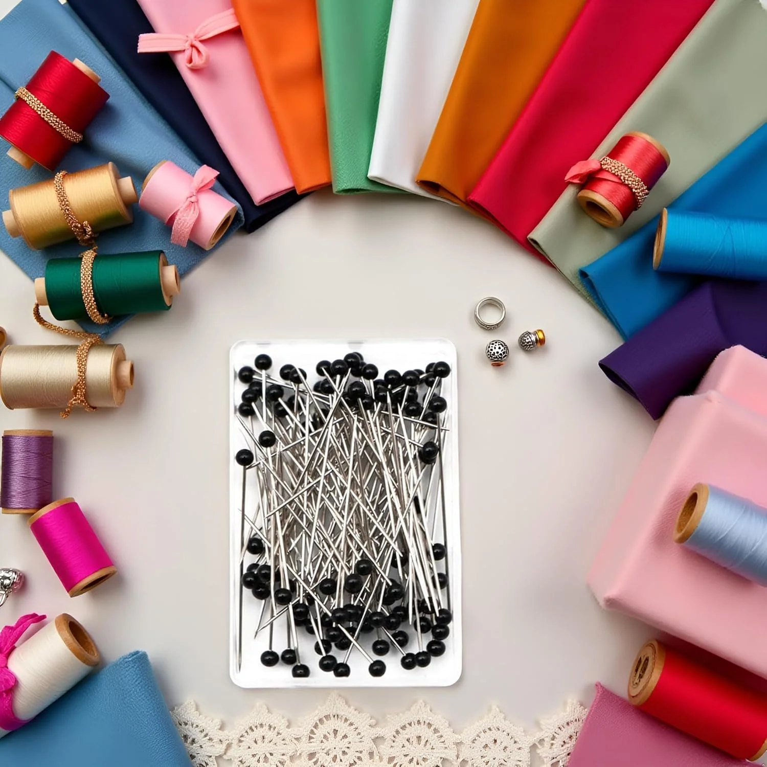 پین خیاطی مشکی PATIKIL مدل PurYupearl، بسته 100 عددی، پین ته گرد شیشه ای برای لحاف دوزی، لباس، تزئینات، تعیین محل و محکم کردن، طول کلی: 38 میلی متر / 1.5 اینچ پین خیاطی مشکی PATIKIL مدل PurYupearl، بسته 100 عددی، پین ته گرد شیشه ای برای لحاف دوزی، لباس، تزئینات، تعیین محل و محکم کردن، طول کلی: 38 میلی متر / 1.5 اینچ