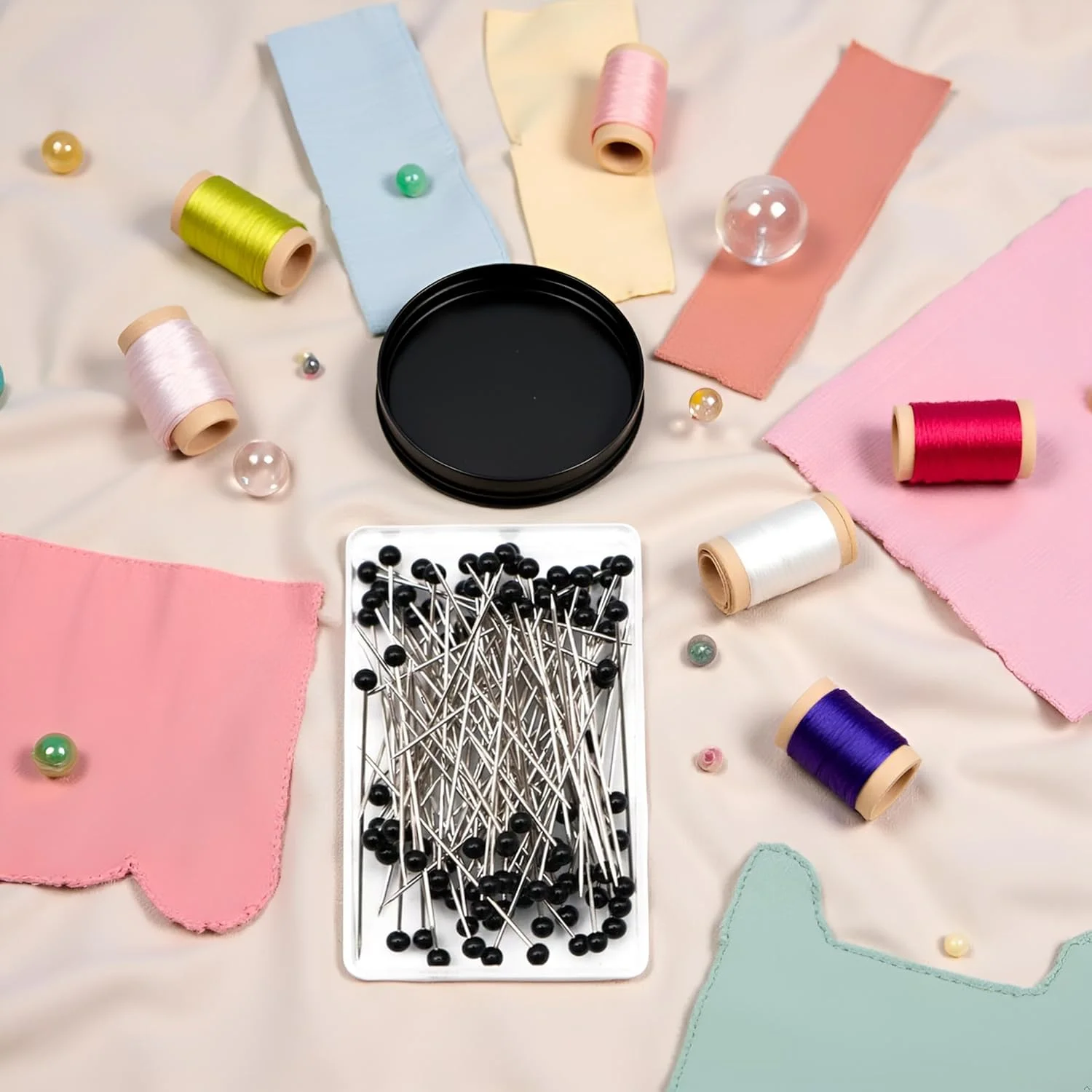 پین خیاطی مشکی PATIKIL مدل PurYupearl، بسته 100 عددی، پین ته گرد شیشه ای برای لحاف دوزی، لباس، تزئینات، تعیین محل و محکم کردن، طول کلی: 38 میلی متر / 1.5 اینچ پین خیاطی مشکی PATIKIL مدل PurYupearl، بسته 100 عددی، پین ته گرد شیشه ای برای لحاف دوزی، لباس، تزئینات، تعیین محل و محکم کردن، طول کلی: 38 میلی متر / 1.5 اینچ