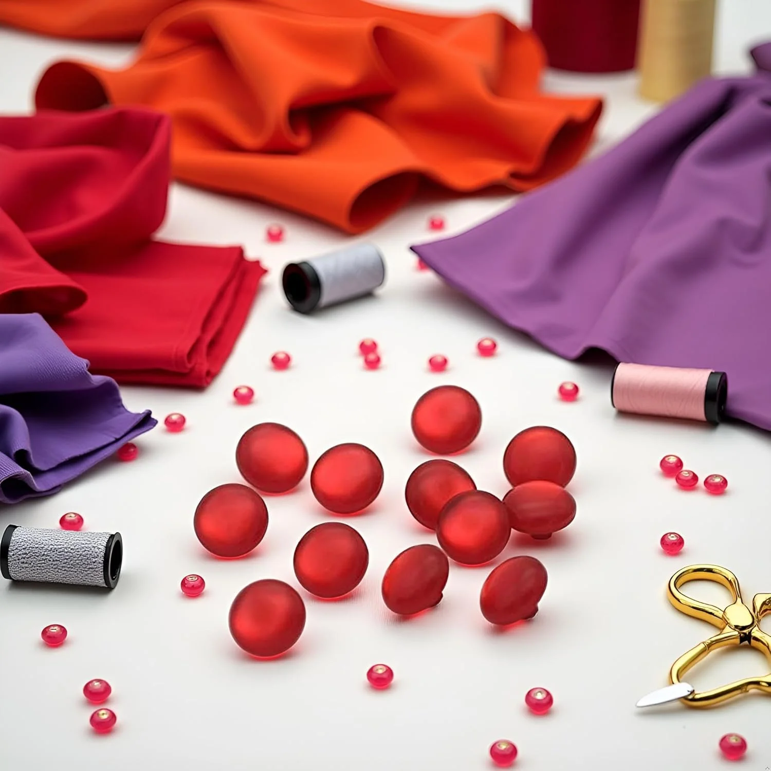 دکمه های صدفی قرمز رزینی پیراهن PurYupearl، بسته 50 عددی، دکمه دست دوز، برای بست های خیاطی و صنایع دستی دکمه های صدفی قرمز رزینی پیراهن PurYupearl، بسته 50 عددی، دکمه دست دوز، برای بست های خیاطی و صنایع دستی