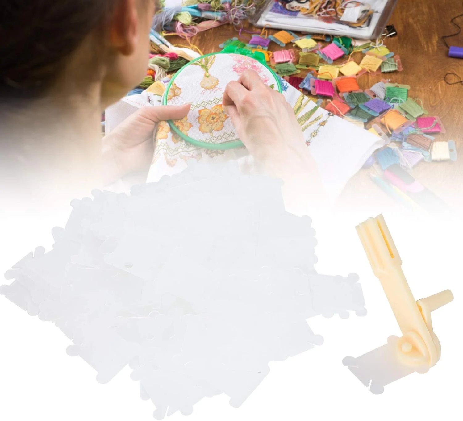 نظم دهنده نخ خرید دیوانه وار، نظم دهنده پلاستیکی نخ برای گلدوزی و کوک ضربدری