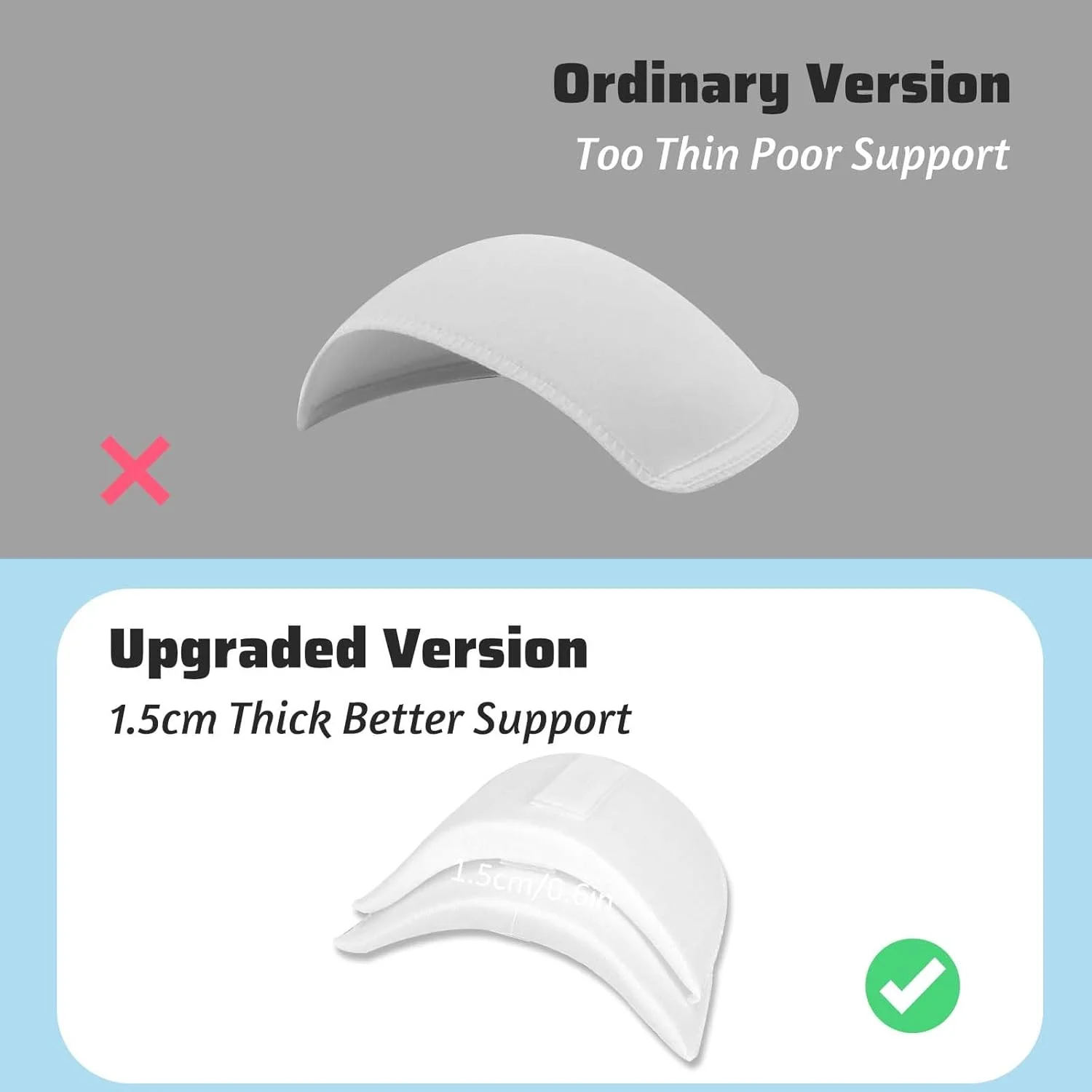 پد شانه توکار Ptwola، ضخامت 1.5 سانتی متر، روکش اسفنجی، پدهای فوم تنفسی، تقویت کننده شانه های شیب دار بلند و کوتاه برای لباس های زنانه و مردانه، کت بلیزر، لوازم خیاطی (سفید)، 2 جفت