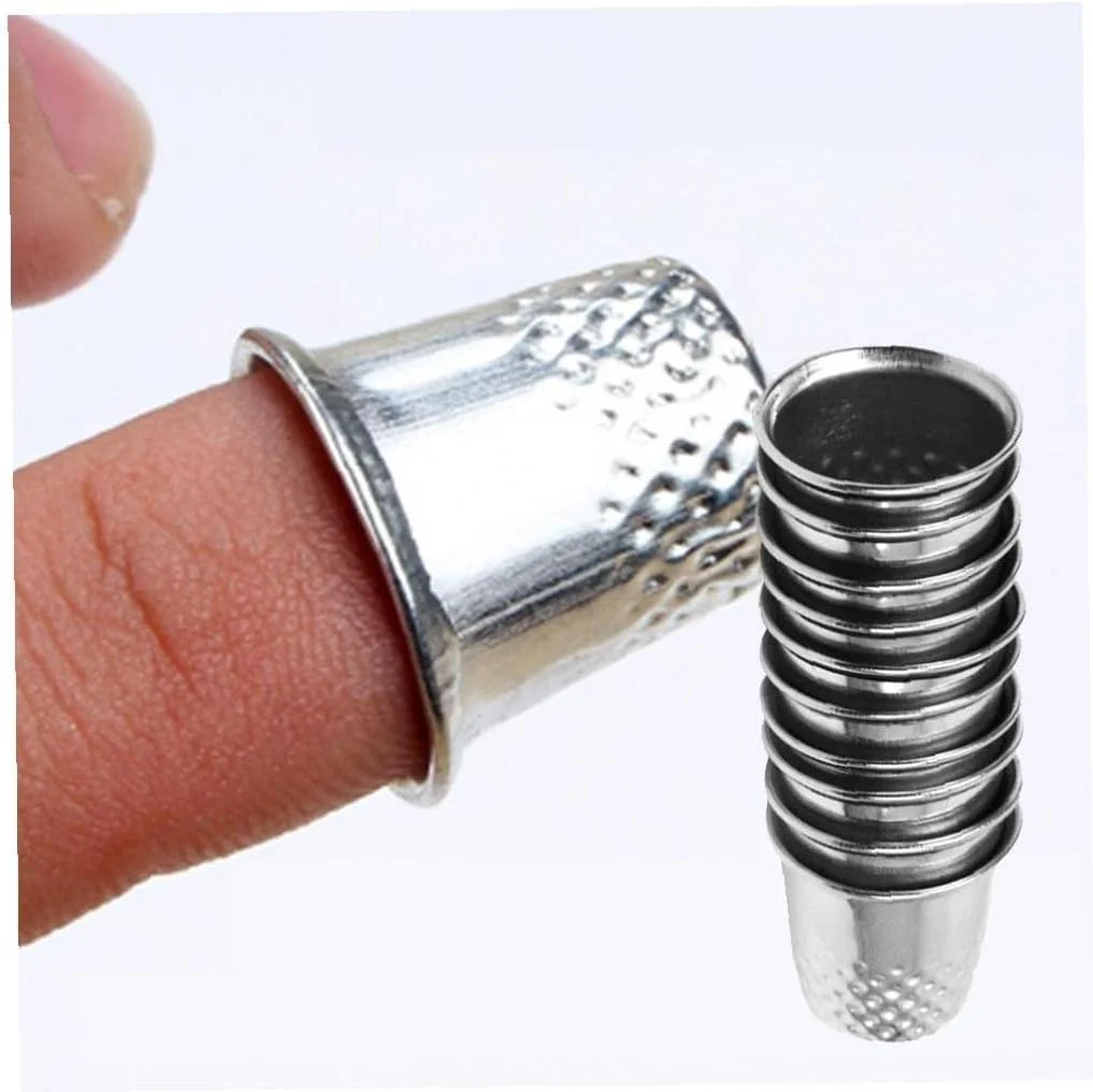 ۱۰ عدد محافظ انگشت فلزی، انگشتانه های خیاطی قدیمی، ابزار کاردستی DIY، لوازم محافظت خیاطی نقره ای برای کیف خیاطی DIY، خیاطی لباس ۱۰ عدد محافظ انگشت فلزی، انگشتانه های خیاطی قدیمی، ابزار کاردستی DIY، لوازم محافظت خیاطی نقره ای برای کیف خیاطی DIY، خیاطی لباس