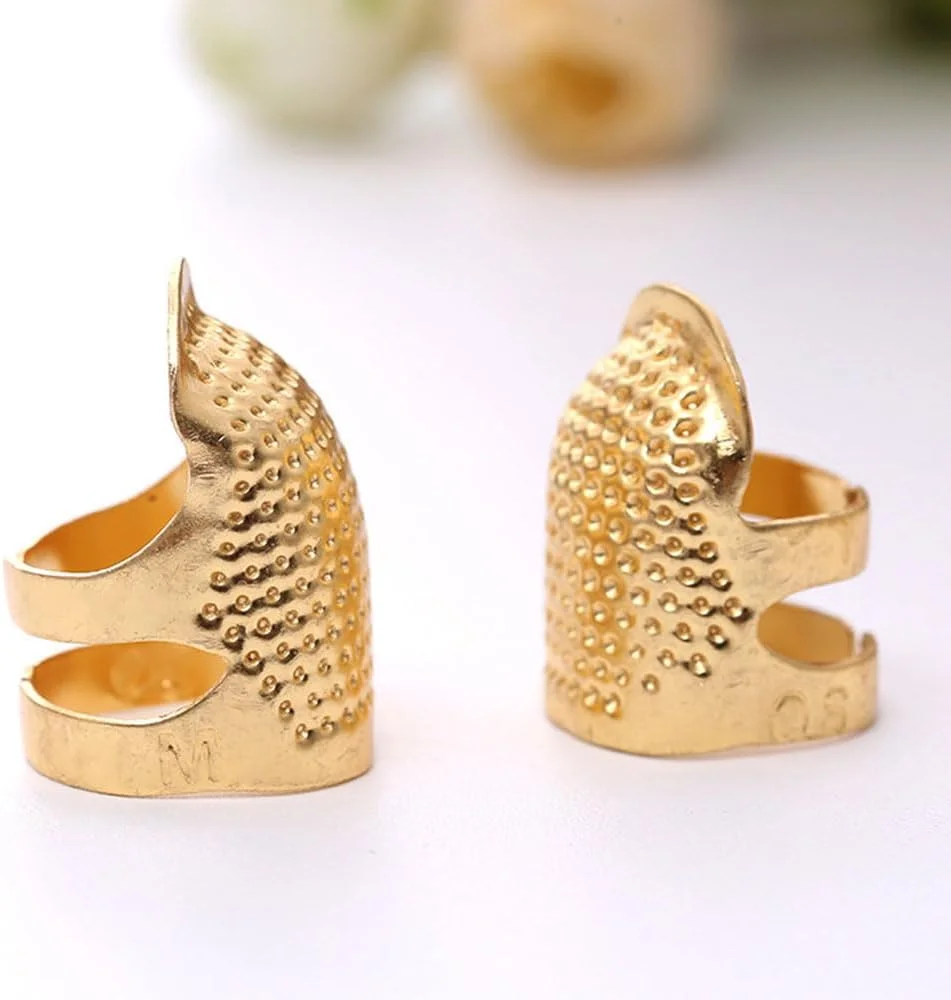 محافظ انگشت خیاطی، انگشتانه خیاطی، محافظ انگشت برای گلدوزی، سوزن دوزی، لحاف دوزی دستی، 4 عدد