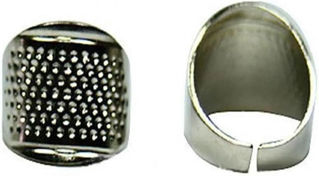 محافظ انگشت خیاطی 5 عددی، نوک انگشتی قابل تنظیم، محافظ فلزی انگشت برای خیاطی، گلدوزی، کارهای دستی سوزنی، کار دستی رترو