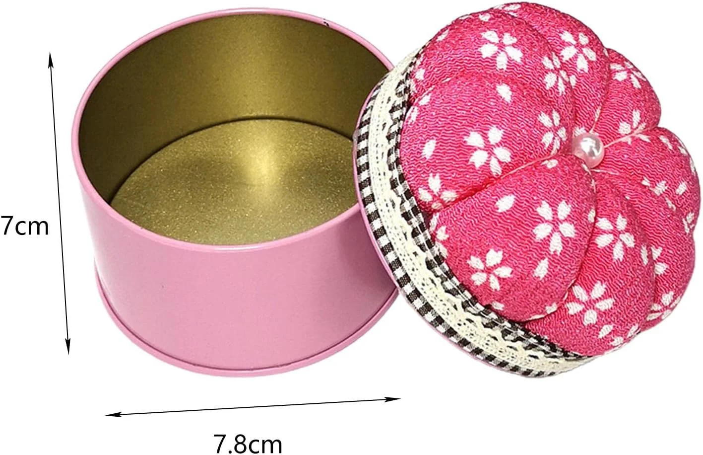 بالشتک سوزن چاپی با جعبه نگهداری، بالش صنایع دستی DIY برای گلدوزی نوع B نوع E287-2 بالشتک سوزن چاپی با جعبه نگهداری، بالش صنایع دستی DIY برای گلدوزی نوع B نوع E287-2