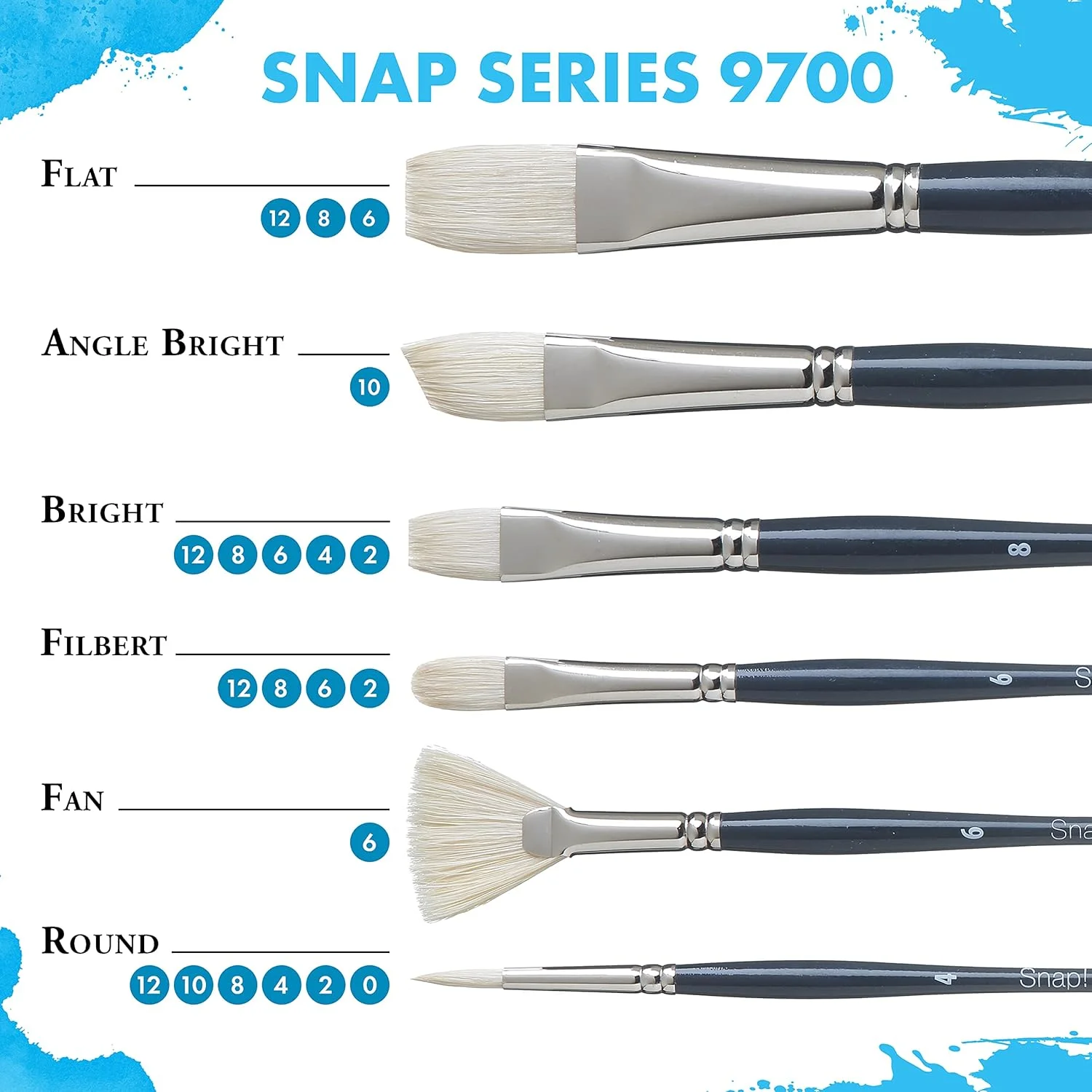 قلمموی شستشوی طلایی تاکلون یک اینچی سری Snap! 9650W-100 شرکت Princeton Artist Brush Co. قلمموی شستشوی طلایی تاکلون یک اینچی سری Snap! 9650W-100 شرکت Princeton Artist Brush Co.