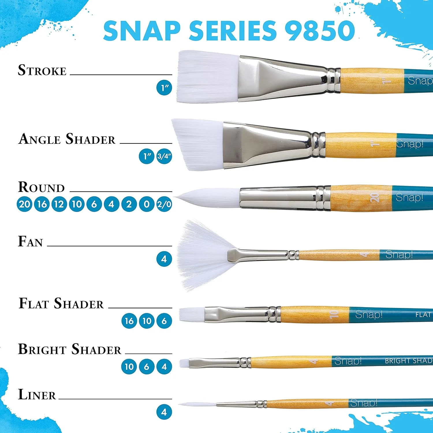 قلمموی شستشوی طلایی تاکلون یک اینچی سری Snap! 9650W-100 شرکت Princeton Artist Brush Co. قلمموی شستشوی طلایی تاکلون یک اینچی سری Snap! 9650W-100 شرکت Princeton Artist Brush Co.