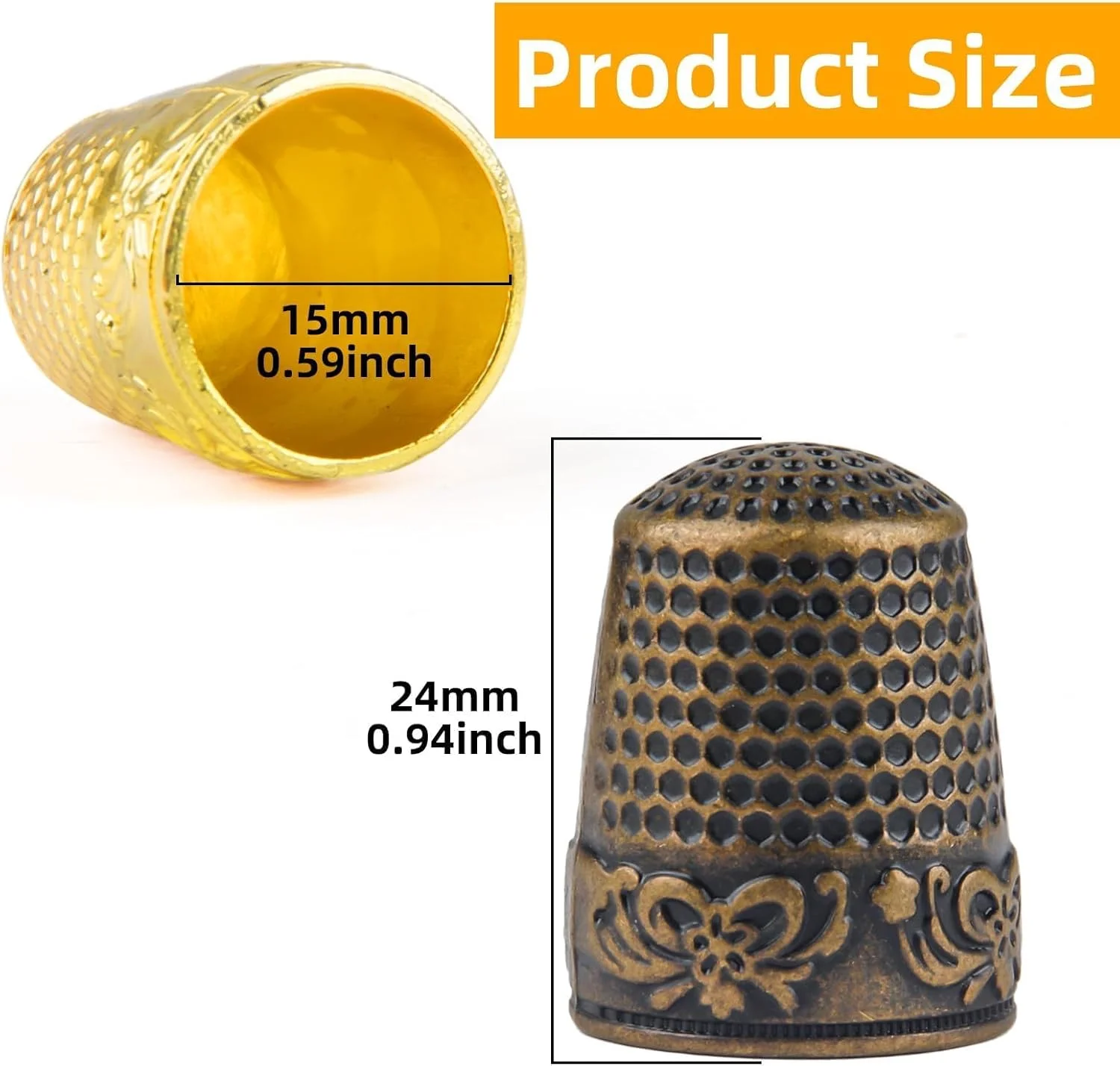 پد انگشتانه چرمی Pretwad، 6 عددی، انگشتانه چرمی برای لحاف دوزی دستی، انگشتانه فلزی برای خیاطی دستی، انگشتانه خیاطی برای لحاف دوزی دستی و گلدوزی (3 رنگ)