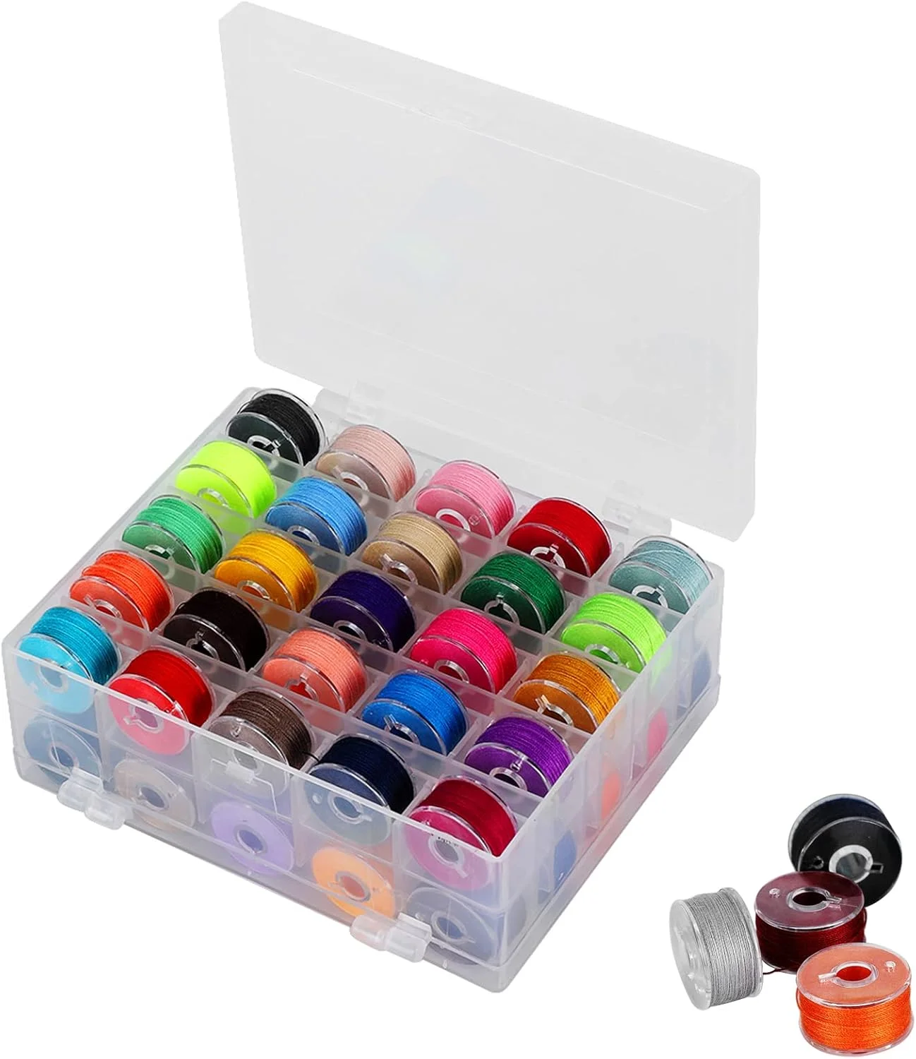 50 عدد نخ ماسوره از پیش پیچیده شده، نخ های ماسوره چرخ خیاطی رنگ های متنوع ماسوره های از پیش پر شده با جعبه نگهداری برای نخ گلدوزی نخ خیاطی 50 عدد نخ ماسوره از پیش پیچیده شده، نخ های ماسوره چرخ خیاطی رنگ های متنوع ماسوره های از پیش پر شده با جعبه نگهداری برای نخ گلدوزی نخ خیاطی