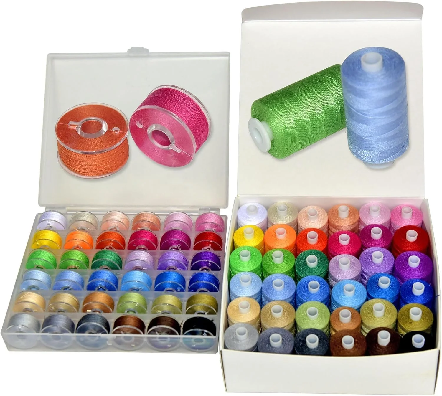 72 عدد ماسوره پلاستیکی از پیش پیچیده شده و قرقره نخ در 36 رنگ برای خیاطی دستی و ماشینی، موارد اضطراری و مسافرت، DIY و منزل، 36 قرقره نخ پلی استر رنگی (رنگ روشن) 72 عدد ماسوره پلاستیکی از پیش پیچیده شده و قرقره نخ در 36 رنگ برای خیاطی دستی و ماشینی، موارد اضطراری و مسافرت، DIY و منزل، 36 قرقره نخ پلی استر رنگی (رنگ روشن)