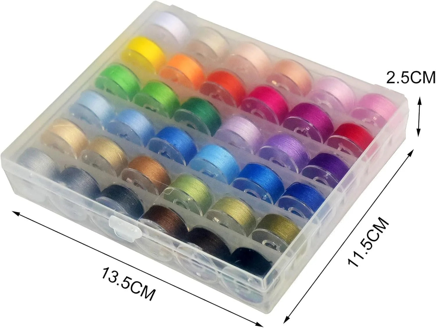 72 عدد ماسوره پلاستیکی از پیش پیچیده شده و قرقره نخ در 36 رنگ برای خیاطی دستی و ماشینی، موارد اضطراری و مسافرت، DIY و منزل، 36 قرقره نخ پلی استر رنگی (رنگ روشن)