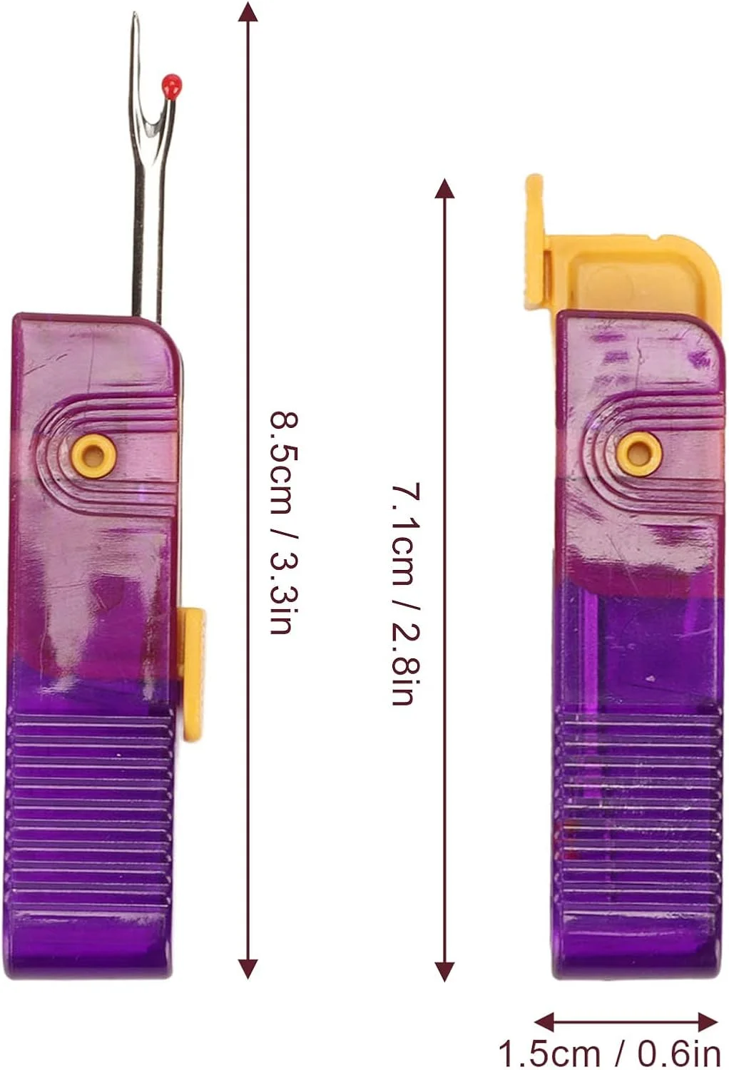 نخکش تاشو بنفش کاربردی با قابلیت چرخش 180 درجه، ابزار خیاطی مناسب نخکش تاشو بنفش کاربردی با قابلیت چرخش 180 درجه، ابزار خیاطی مناسب