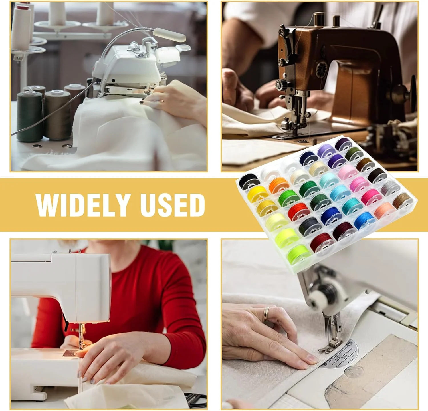 36 عدد نخ ماسوره چرخ خیاطی با جعبه نگهداری، مجموعه ماسوره های از پیش پیچیده شده، رنگ های متنوع، نخ های پلی استر، لوازم جانبی چرخ خیاطی برای چرخ های خیاطی Brother Singer Babylock Janome Elna Kenmore 36 عدد نخ ماسوره چرخ خیاطی با جعبه نگهداری، مجموعه ماسوره های از پیش پیچیده شده، رنگ های متنوع، نخ های پلی استر، لوازم جانبی چرخ خیاطی برای چرخ های خیاطی Brother Singer Babylock Janome Elna Kenmore