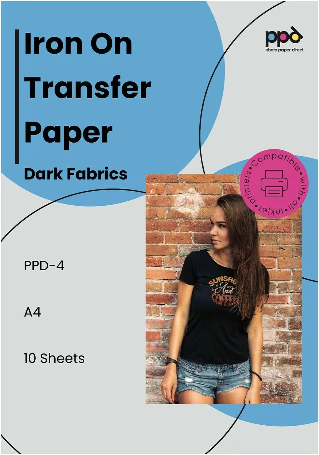 کاغذ انتقال حرارتی جوهرافشان پریمیوم PPD سایز A4 برای پارچه تیره - بسته 10 عددی PPD-4-10 کاغذ انتقال حرارتی جوهرافشان پریمیوم PPD سایز A4 برای پارچه تیره - بسته 10 عددی PPD-4-10
