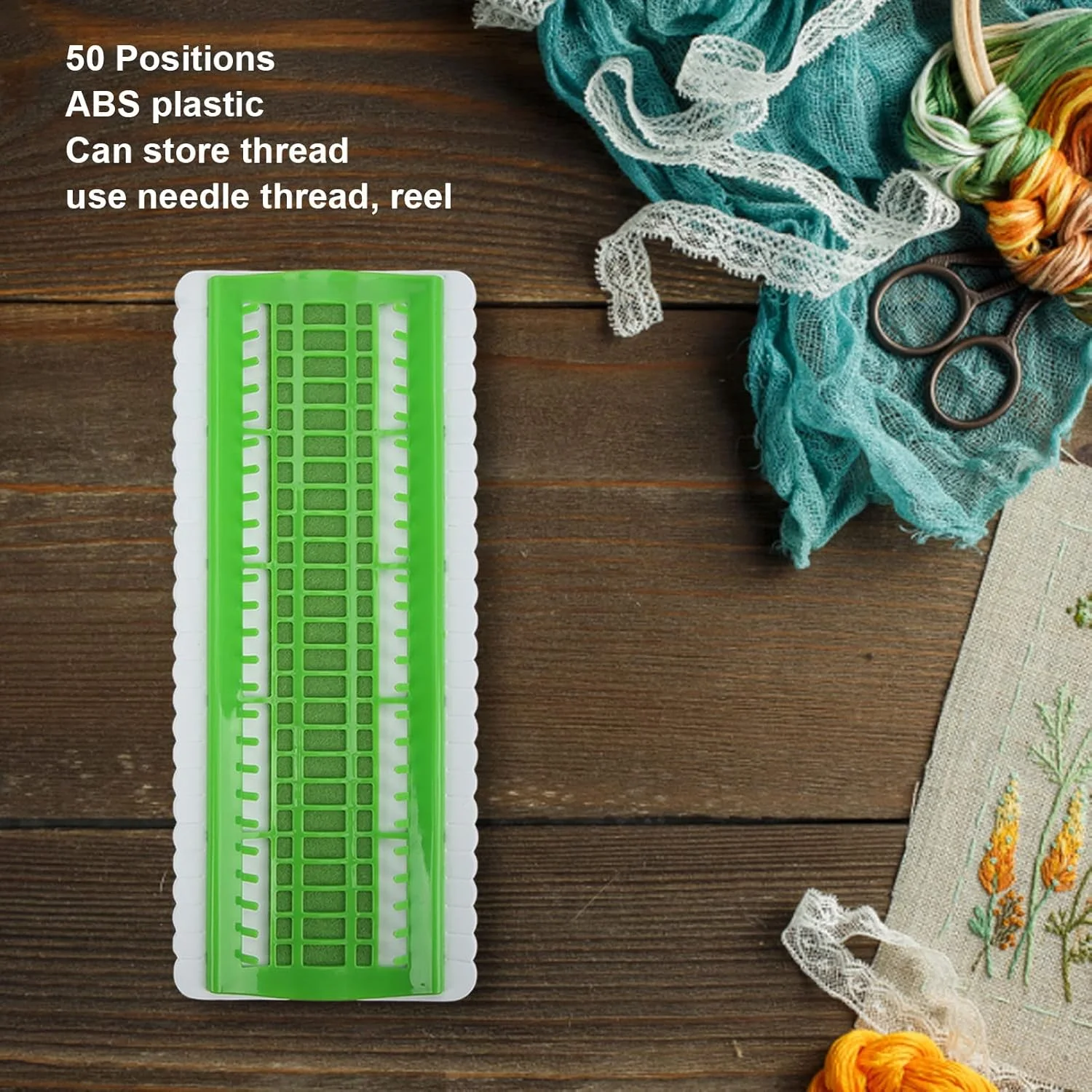 نظم دهنده نخ 50 تایی، نظم دهنده نخ گلدوزی کوک صلیبی با 4 کاغذ قابل تعویض برای طبقه بندی (سبز) نظم دهنده نخ 50 تایی، نظم دهنده نخ گلدوزی کوک صلیبی با 4 کاغذ قابل تعویض برای طبقه بندی (سبز)