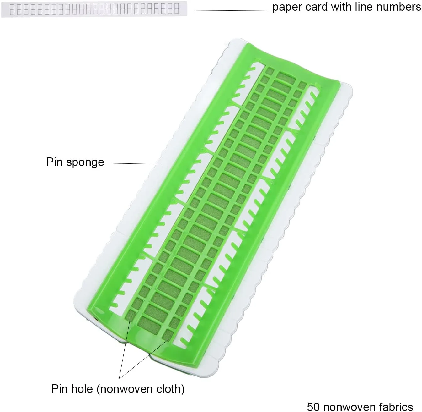 نظم دهنده نخ 50 تایی، نظم دهنده نخ گلدوزی کوک صلیبی با 4 کاغذ قابل تعویض برای طبقه بندی (سبز) نظم دهنده نخ 50 تایی، نظم دهنده نخ گلدوزی کوک صلیبی با 4 کاغذ قابل تعویض برای طبقه بندی (سبز)