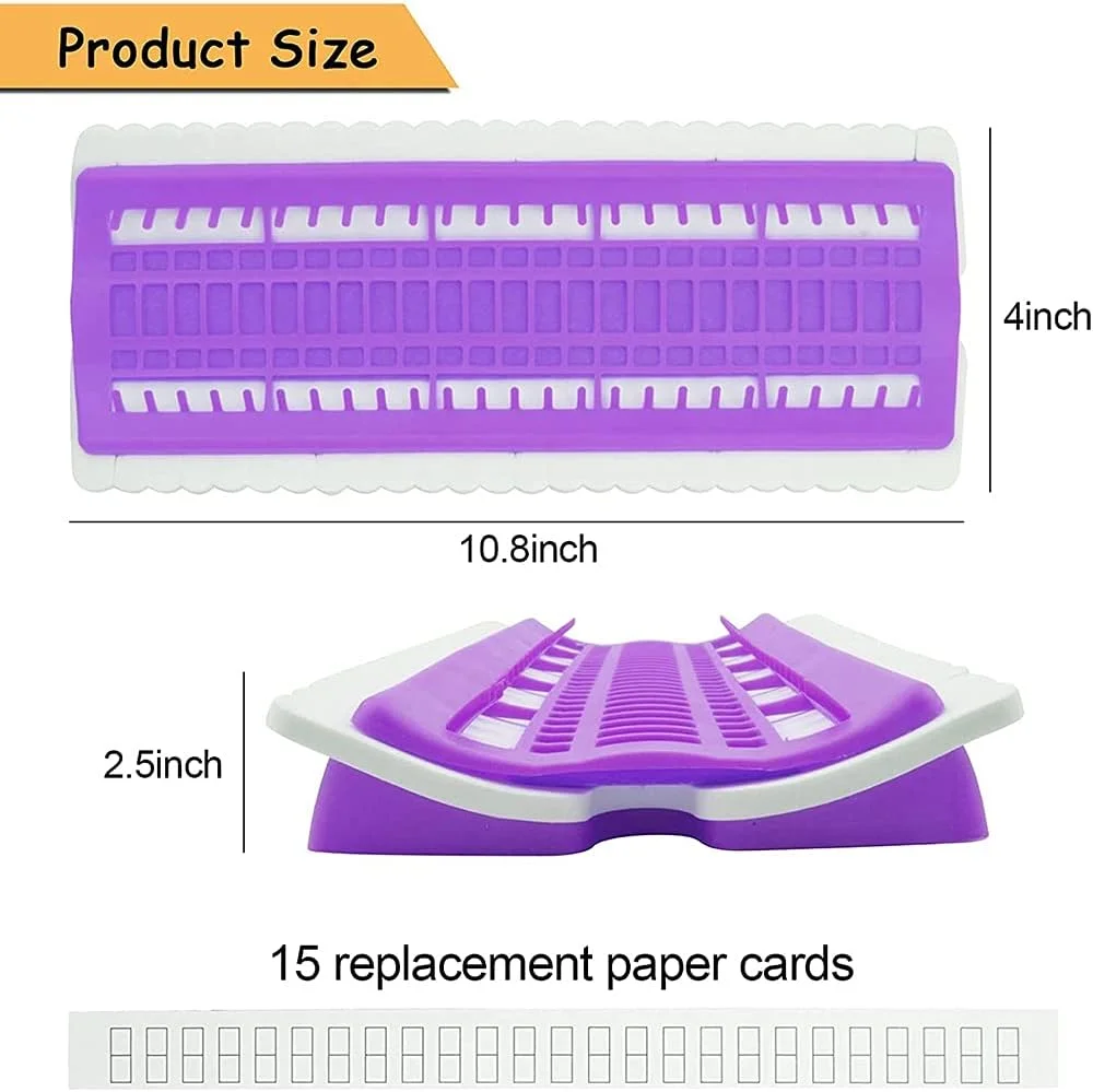 نظم دهنده نخ گلدوزی 50 تایی، 15 عدد کارت کاغذی قابل تعویض، نگهدارنده نخ (بنفش) نظم دهنده نخ گلدوزی 50 تایی، 15 عدد کارت کاغذی قابل تعویض، نگهدارنده نخ (بنفش)