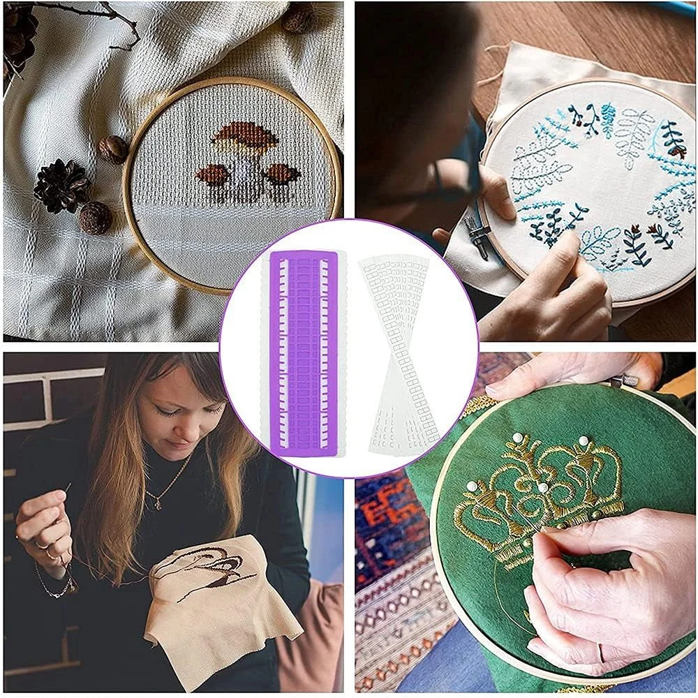 نظم دهنده نخ گلدوزی 50 تایی، 15 عدد کارت کاغذی قابل تعویض، نگهدارنده نخ (بنفش) نظم دهنده نخ گلدوزی 50 تایی، 15 عدد کارت کاغذی قابل تعویض، نگهدارنده نخ (بنفش)