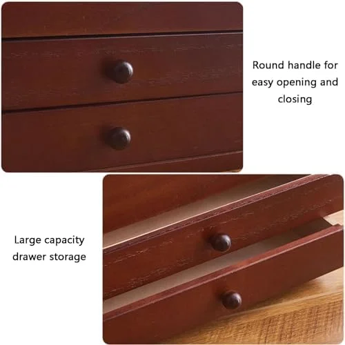 جعبه خیاطی، جعبه خیاطی چوبی، سبد ابزار تعمیر بخیه قابل حمل، با محفظه، 2 کشو، برای نگهداری قرقره نخ، لوازم جانبی خیاطی DIY (جعبه خالی) جعبه خیاطی، جعبه خیاطی چوبی، سبد ابزار تعمیر بخیه قابل حمل، با محفظه، 2 کشو، برای نگهداری قرقره نخ، لوازم جانبی خیاطی DIY (جعبه خالی)