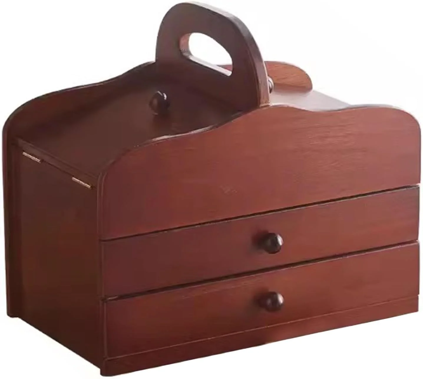 جعبه خیاطی، جعبه خیاطی چوبی، سبد ابزار تعمیر بخیه قابل حمل، با محفظه، 2 کشو، برای نگهداری قرقره نخ، لوازم جانبی خیاطی DIY (جعبه خالی) جعبه خیاطی، جعبه خیاطی چوبی، سبد ابزار تعمیر بخیه قابل حمل، با محفظه، 2 کشو، برای نگهداری قرقره نخ، لوازم جانبی خیاطی DIY (جعبه خالی)