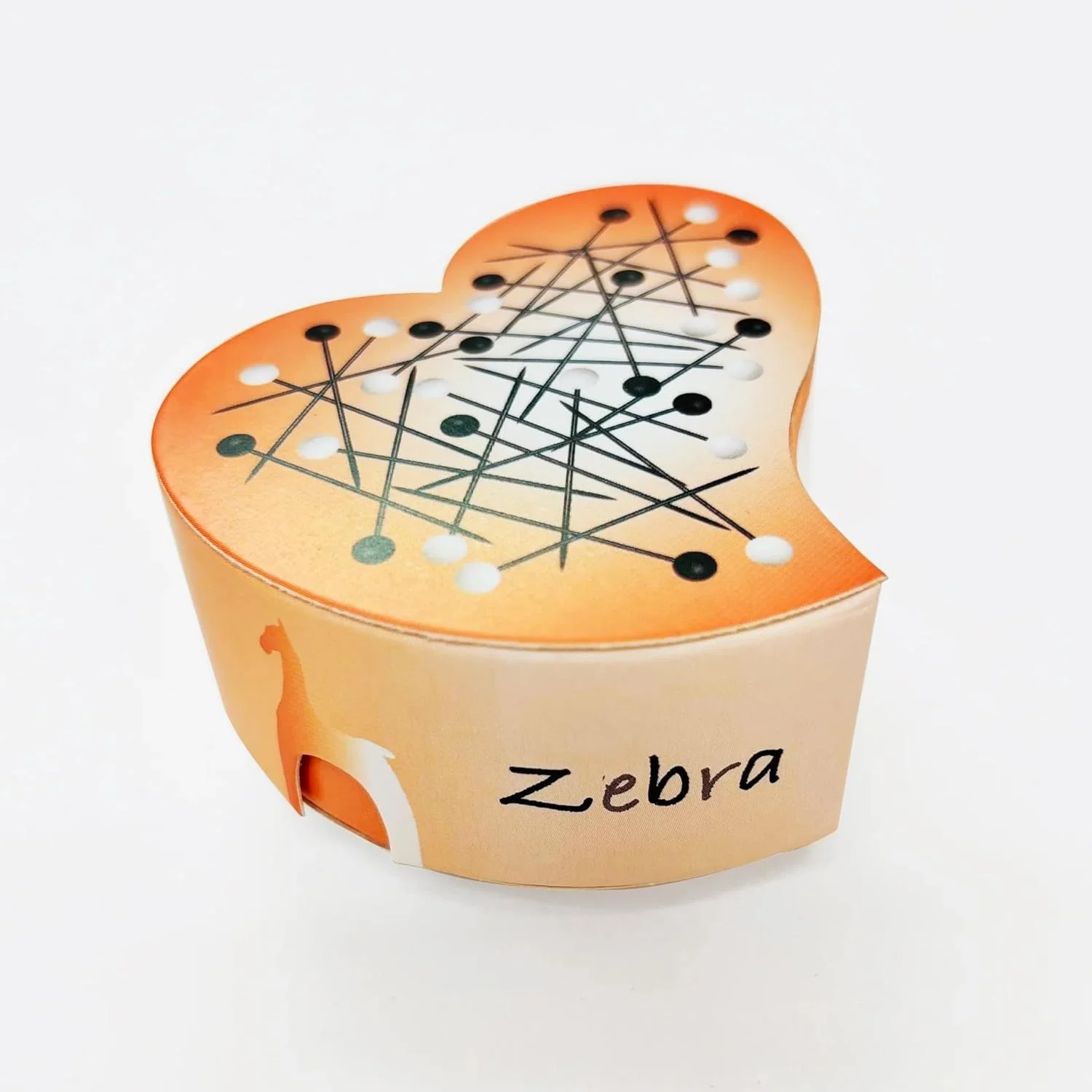 سنجاق ته گرد مشکی پونی، طرح گورخری، فولاد، 0.60x30 میلی متر، سیاه-سفید - 1 عدد