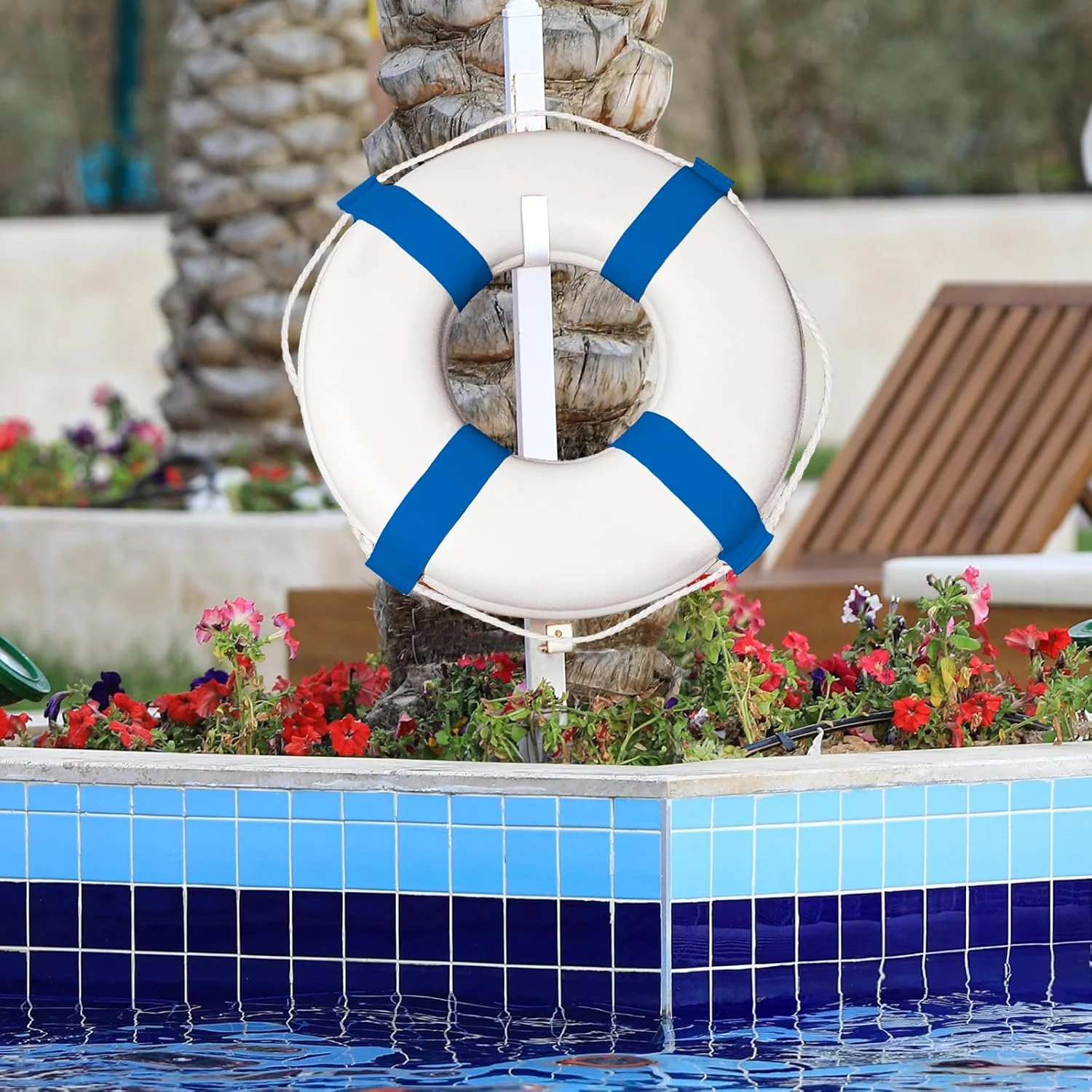 Poolmaster Pool Decorations Decorative Ring Buoy, 24-Inch Diameter, Blue