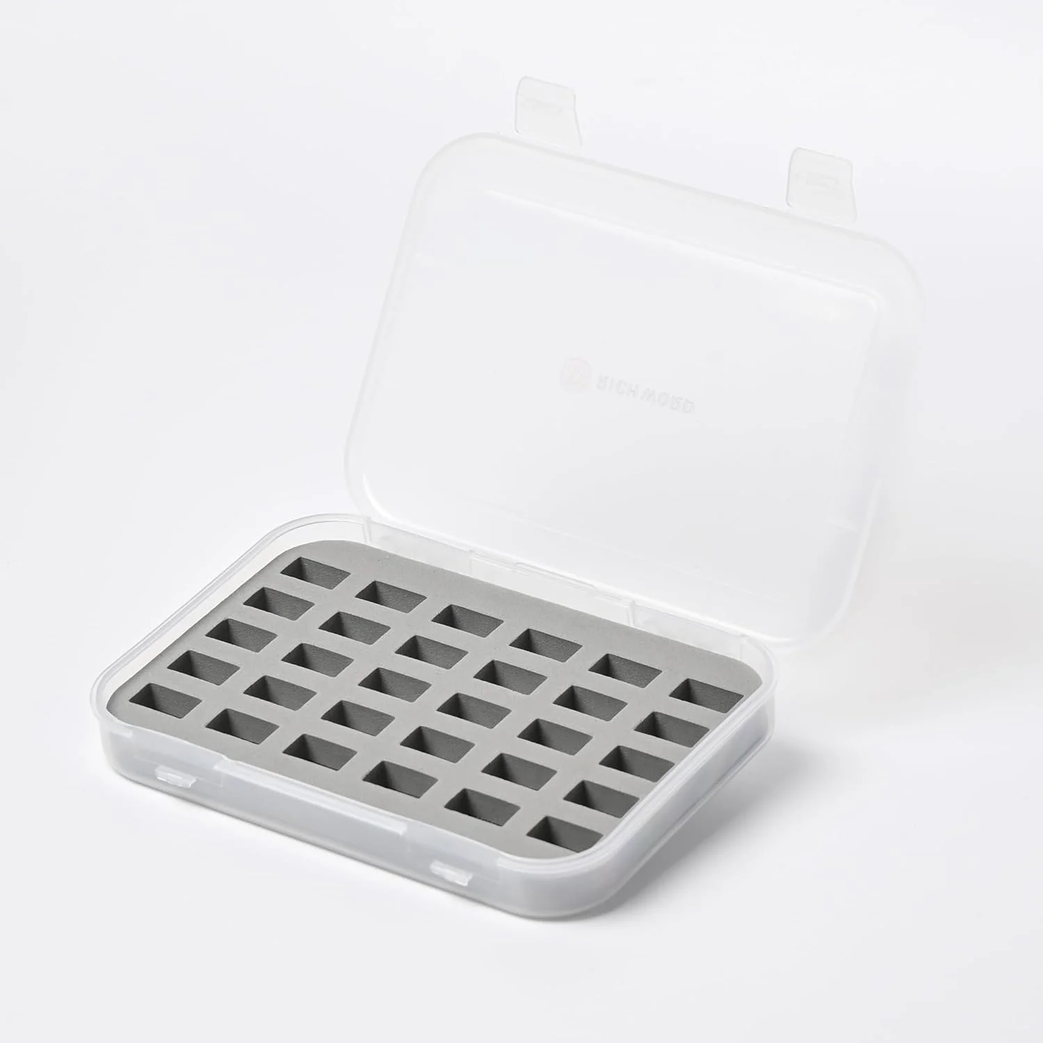 جعبه نگهداری ماسوره 30 خانه Poolin RICHWORD، جعبه ماسوره پلاستیکی ضخیم شده با اسفنج ثابت، ابزار چرخ خیاطی