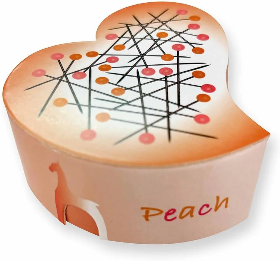 Pony Black pins peach steel 0.60x30mm pink-orange - 1pc