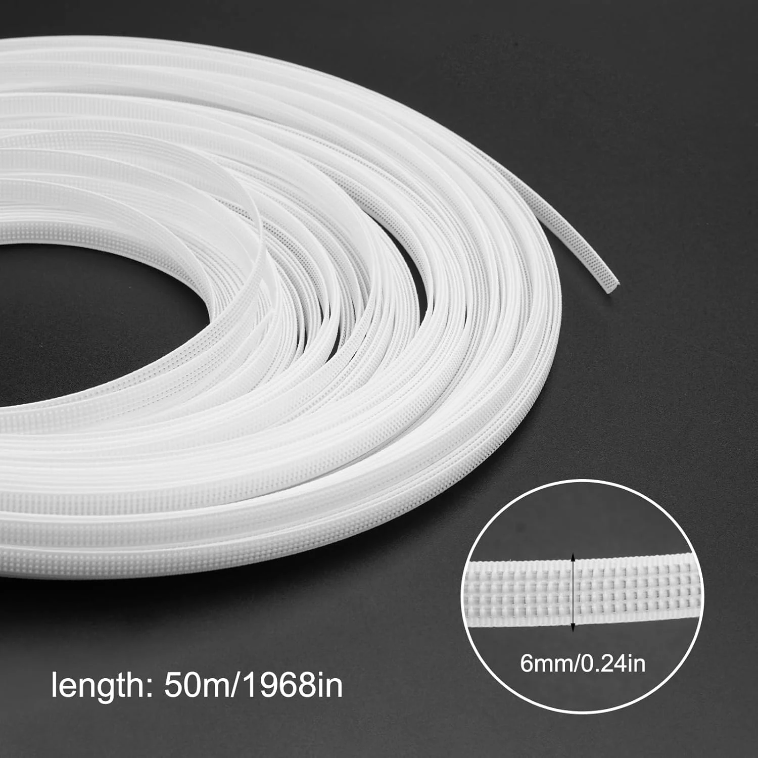 50 متر فنر کرست پلی استر 6 میلی متری، لوازم خیاطی برای لباس عروس کرینولین، کرست، دامن کرینولین، نوار لبه، بندهای جایگزین مواد برای خیاطی سوتین، فنر لباس عروس، خیاطی