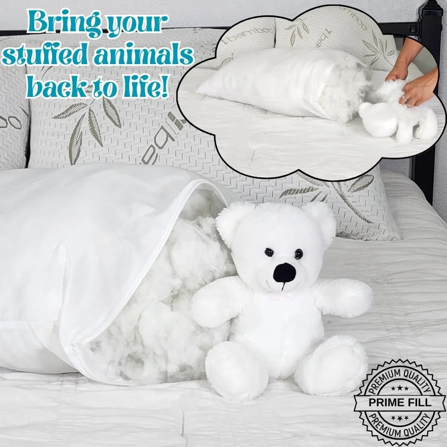 الیاف پلی استر برای پر کردن – 225 گرم الیاف پلی استر با تراکم بالا برای کوسن مبل، بالش، حیوانات عروسکی، اسباب بازی، صنایع دستی و DIY – الیاف نرم، کرکی و با قابلیت ارتجاعی بالا – دارای گواهینامه Oeko-TEX