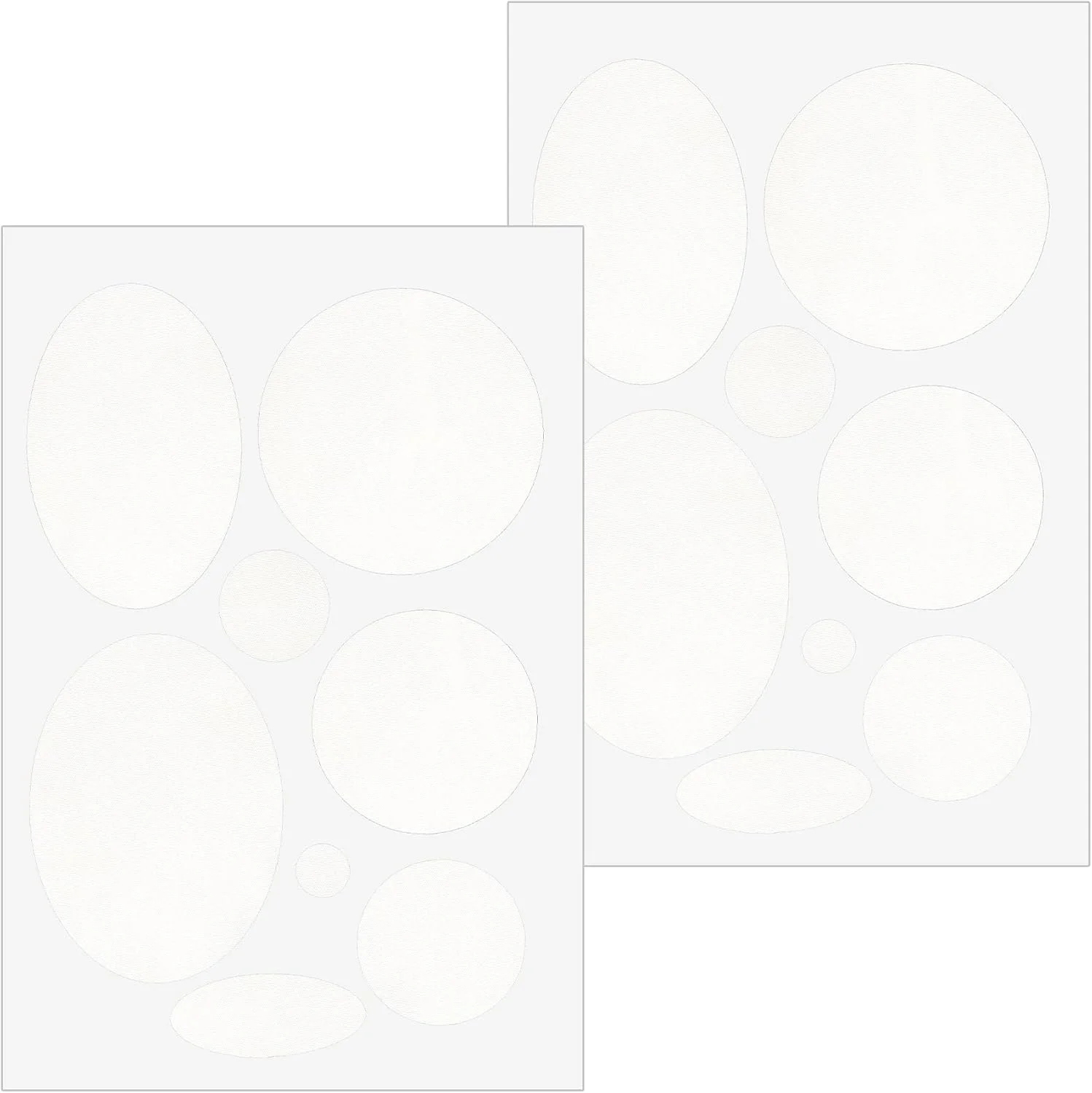 پَچ های تعمیر کاپشن پفی Pndeyo، 16 عددی، پچ تعمیر پارچه نایلونی خود چسب، نوار ضد آب گرد و بیضی شکل برای تعمیر سوراخ های کت، لباس، چادر، کیسه خواب، شلوار اسکی - سفید