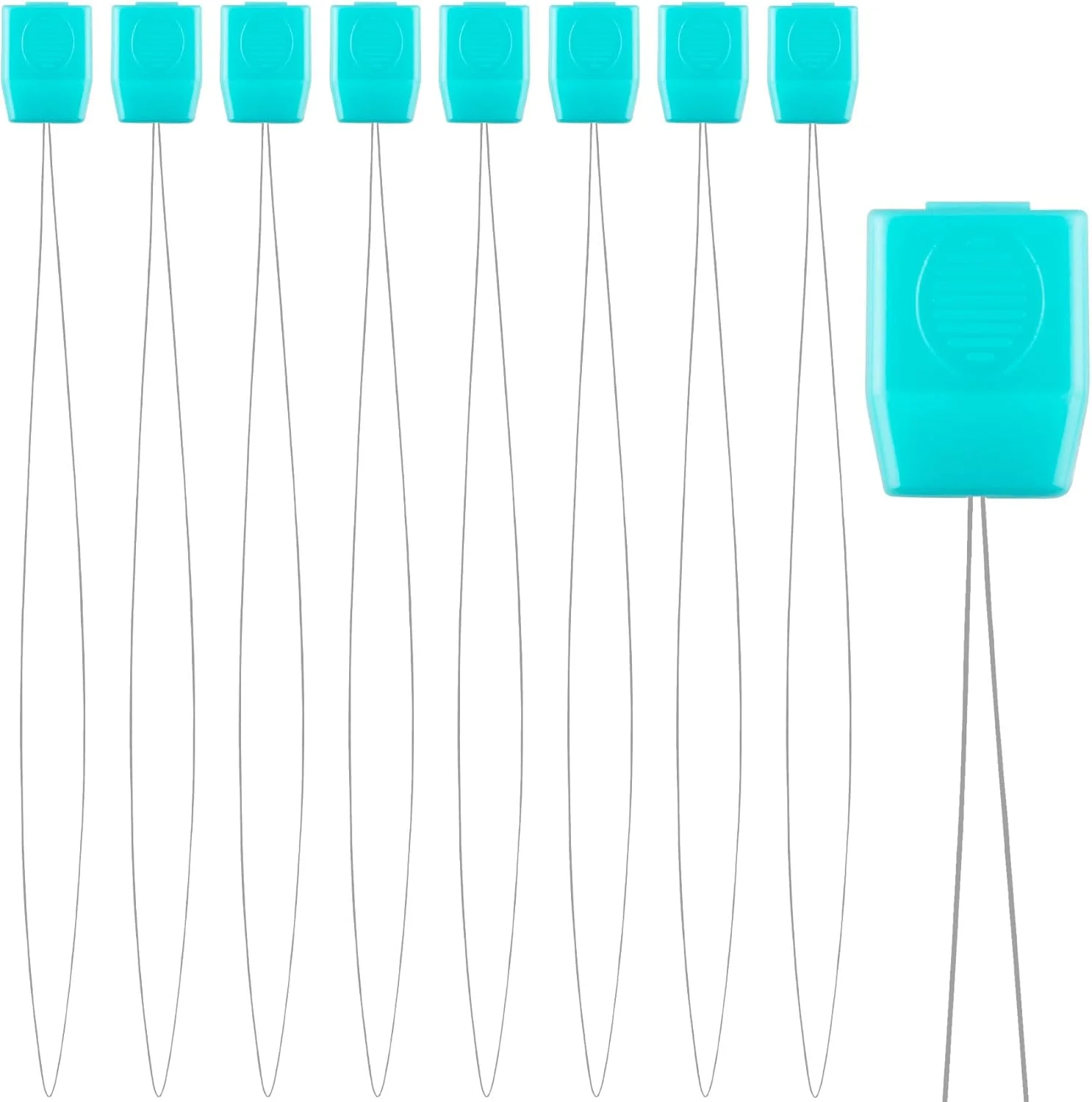 نخ‌کش سوزن پانچ Pndeyo، 8 عددی، 23 سانتی‌متری، ابزار نخ‌کش سوزن پانچ، لوازم جانبی خیاطی نخ‌کش سوزن بخیه برای گلدوزی، کوک ضربدری، صنایع دستی DIY