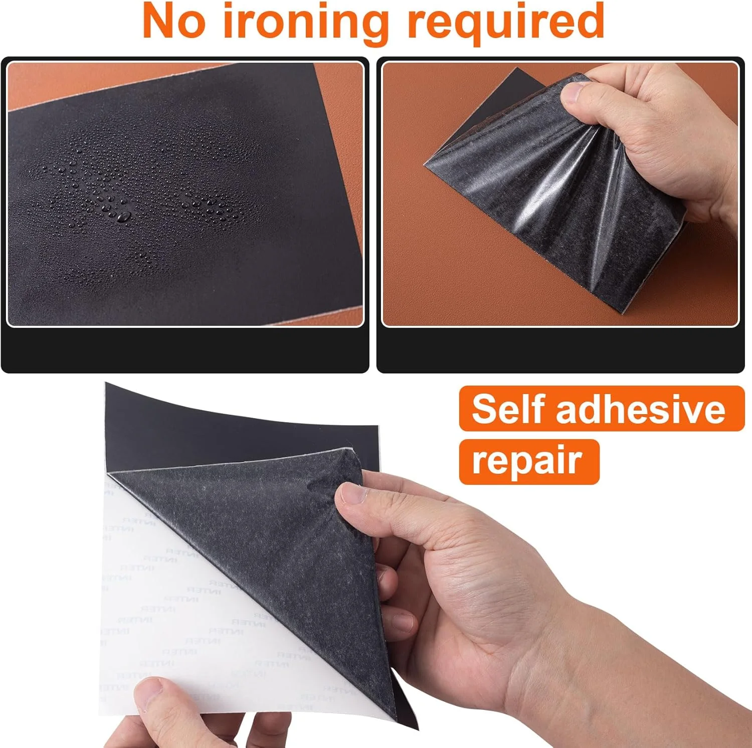 برچسب تعمیر نایلونی Pndeyo، 3 عدد، نوار تعمیر ژاکت پفی خود چسب، برچسب تعمیر ضد آب برای لباس، ژاکت پایین، چادر، کیف، چتر، کیسه خواب، دستکش - مشکی