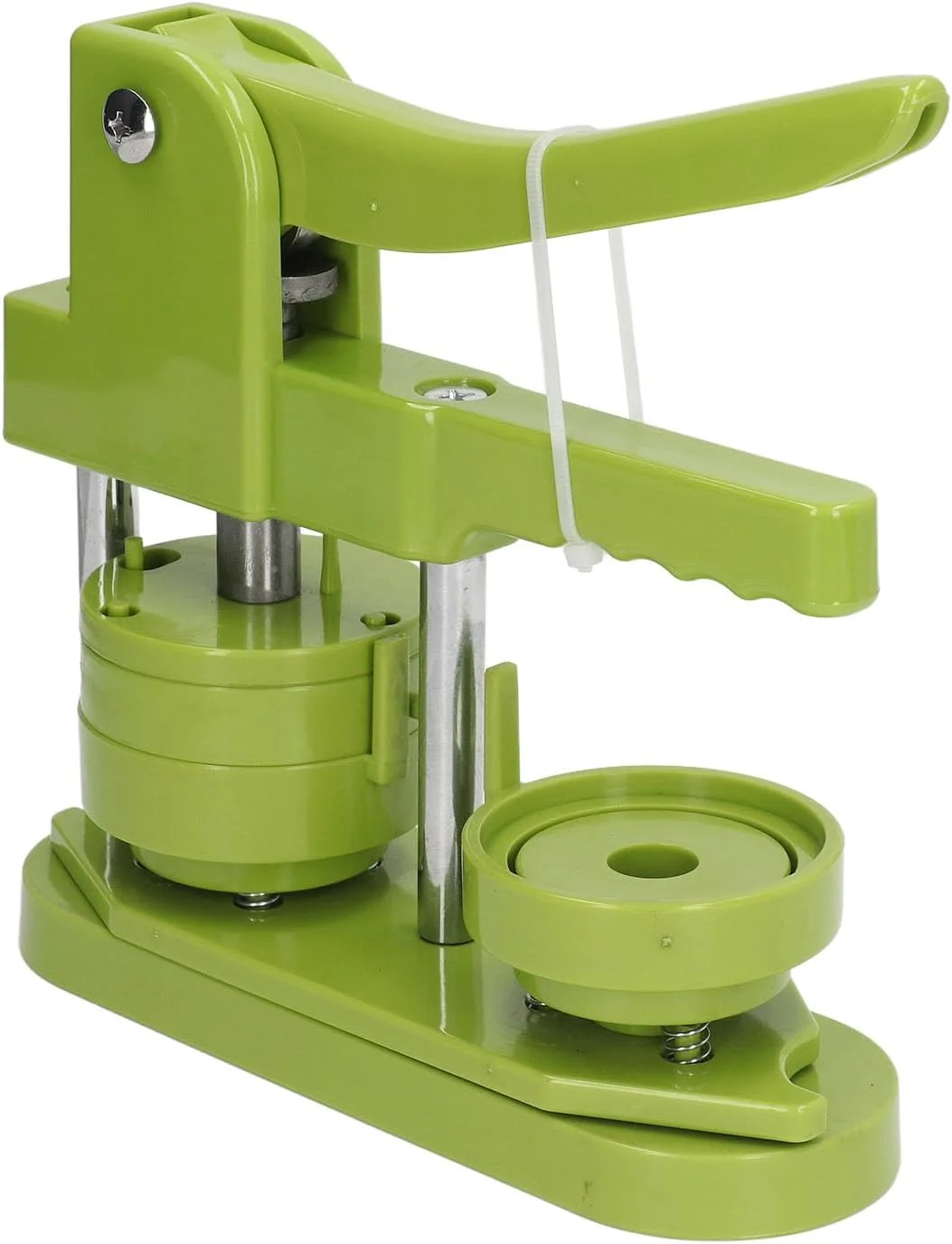 دستگاه دکمه ساز Plyisty، دستگاه دکمه پین DIY، دستگاه پرس دکمه بج با 100 عدد قطعات دکمه، برش دایره ای، کتاب (58 میلی متر)