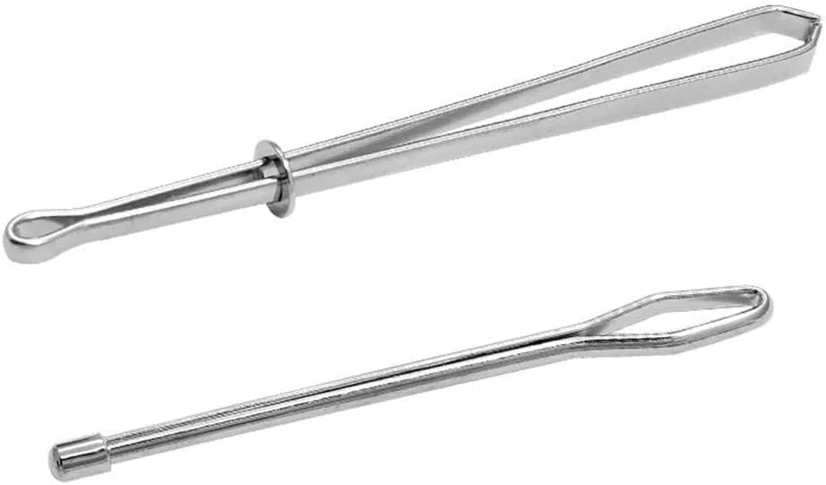 پلوزمکالم 2 عددی سوزن نخ نقره ای، سوزن نخ کش الاستیک، سوزن نخ کش فولادی، ابزار نخ کشی طناب و بند ناف برای صنایع دستی خیاطی، استفاده ایمن و کوچک