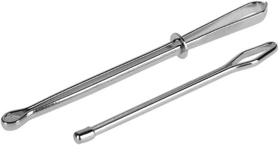 پلوزمکالم 2 عددی سوزن نخ نقره ای، سوزن نخ کش الاستیک، سوزن نخ کش فولادی، ابزار نخ کشی طناب و بند ناف برای صنایع دستی خیاطی، استفاده ایمن و کوچک