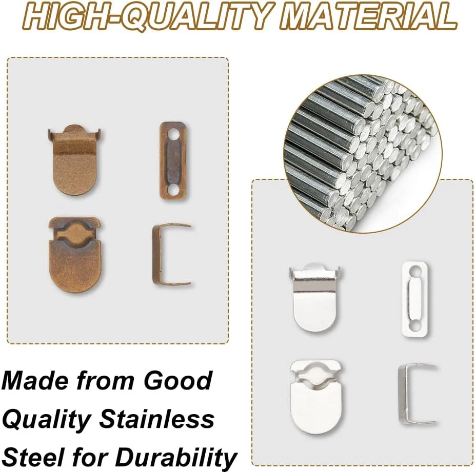 PLIGREAT 32 جفت قلاب و قزن در 4 رنگ، بست های بدون دوخت، قلاب فلزی کمر و بست میله ای، قلاب های بدون دوخت برای شلوار، لباس، دامن، خیاطی و صنایع دستی DIY