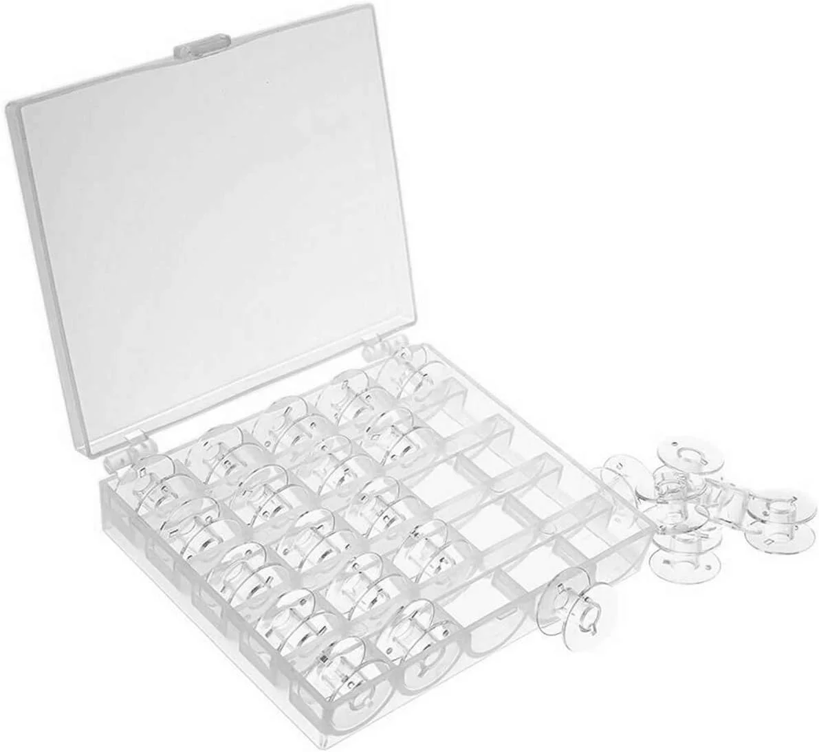 CKPSMS Brand -25PCS Plastic BOBBINS #X52800120 with Box Compatible with/Replacement for Brother Brand CE5000,CS7000X,LS2130,LS2150,NV1000,NV1200,NV1250D,XM2701 Babylock Brand BL23, BL37, BL40