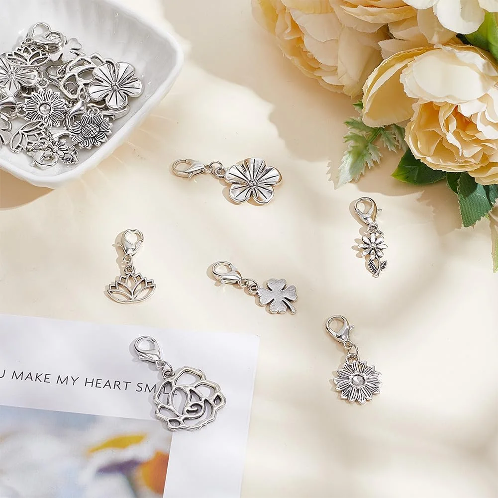 پل زیپ آفتابگردان PLIGREAT، 18 عددی، آویز زیپ فلزی گل جایگزین گل رز نیلوفر آبی تزئین زیپ برای ژاکت چمدان کیف لوازم خیاطی مد لغزنده فلزی