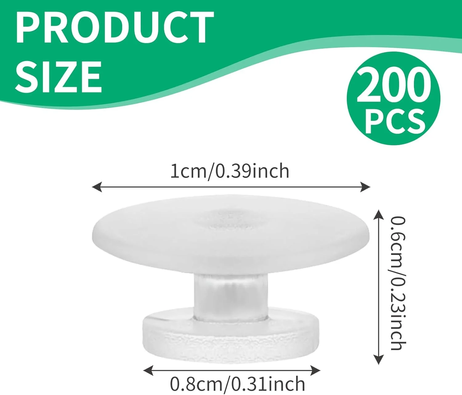 سگک دکمه پلاستیکی، 200 عدد دکمه مشکی و شفاف لوازم جانبی پشتی برای کودکان، لوازم جانبی پشتی آویز مچی برای لوازم جانبی پشتی آویز کفش DIY