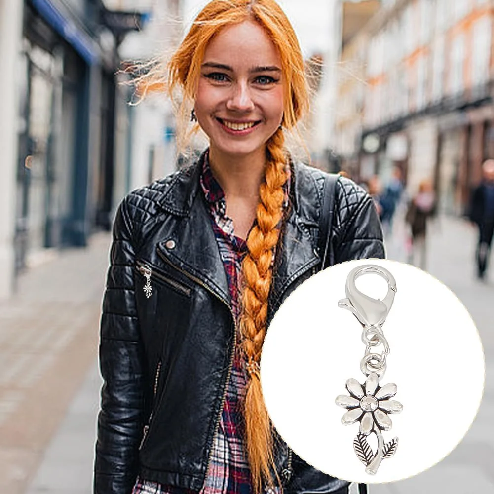 پل زیپ آفتابگردان PLIGREAT، 18 عددی، آویز زیپ فلزی گل جایگزین گل رز نیلوفر آبی تزئین زیپ برای ژاکت چمدان کیف لوازم خیاطی مد لغزنده فلزی