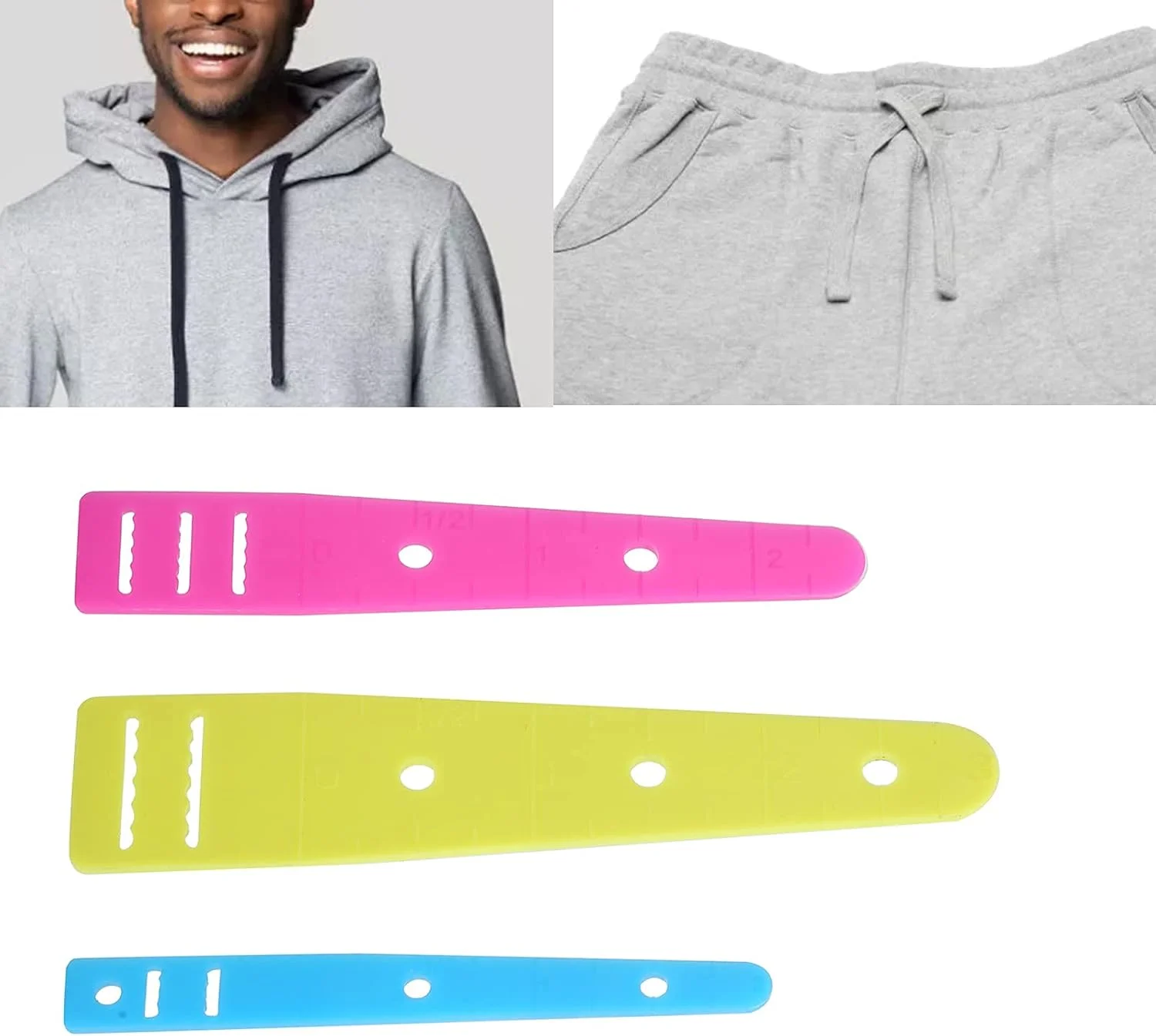 3 عدد نخ رد کن پلاستیکی رنگی، نخ رد کن بند کشی انعطاف پذیر برای تعمیر و ساخت لباس های بند دار