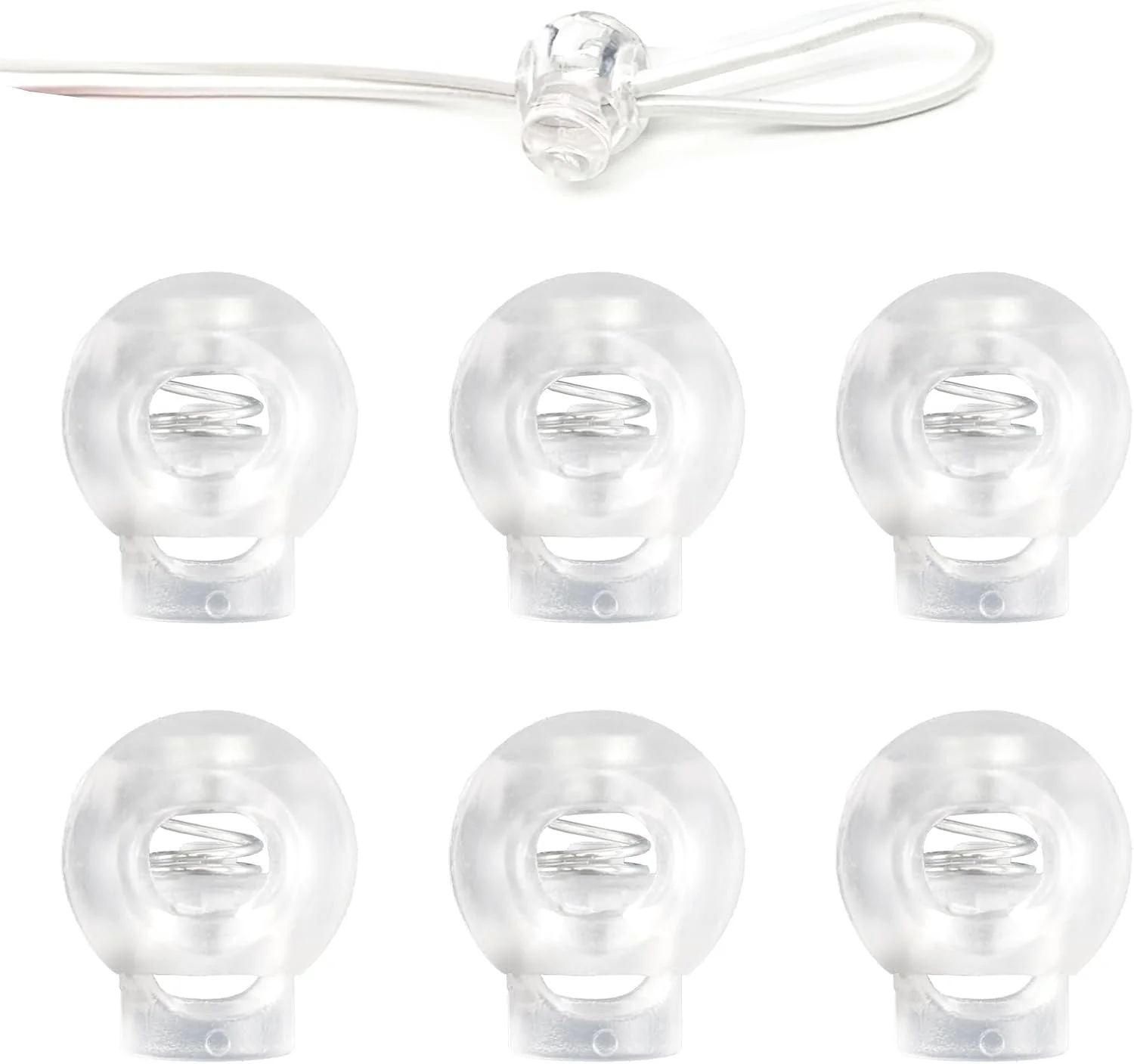 ست 6 عددی قفل طناب پلاستیکی، بست انتهایی، فنری، گیره ضامن دار، انتهای طناب، بند شلوار، گیره ضامن دار بند کشی، بند کفش، لنگر طناب برای لباس های بند دار، کیف بند دار، کمپینگ، شفاف ست 6 عددی قفل طناب پلاستیکی، بست انتهایی، فنری، گیره ضامن دار، انتهای طناب، بند شلوار، گیره ضامن دار بند کشی، بند کفش، لنگر طناب برای لباس های بند دار، کیف بند دار، کمپینگ، شفاف