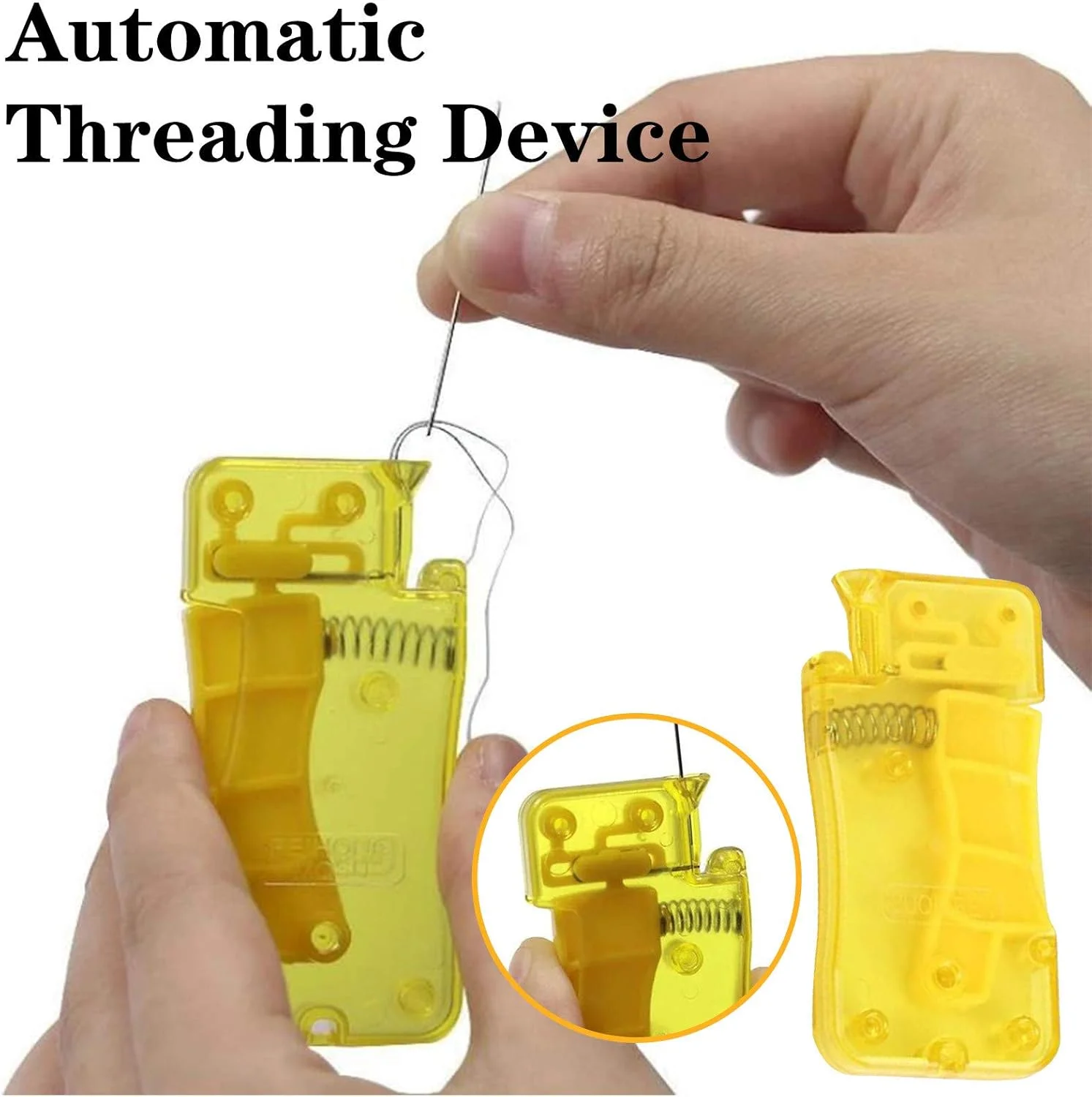 نخ‌کن پلاستیکی ساده، سوزن‌نخ‌کن، سوزن‌نخ‌کن با کاربری آسان، به سالمندان در منزل کمک می‌کند تا از جمع کردن چشم برای پیدا کردن سوراخ سوزن خودداری کنند و نخ کردن سوزن را آسان‌تر می‌کند. (D)