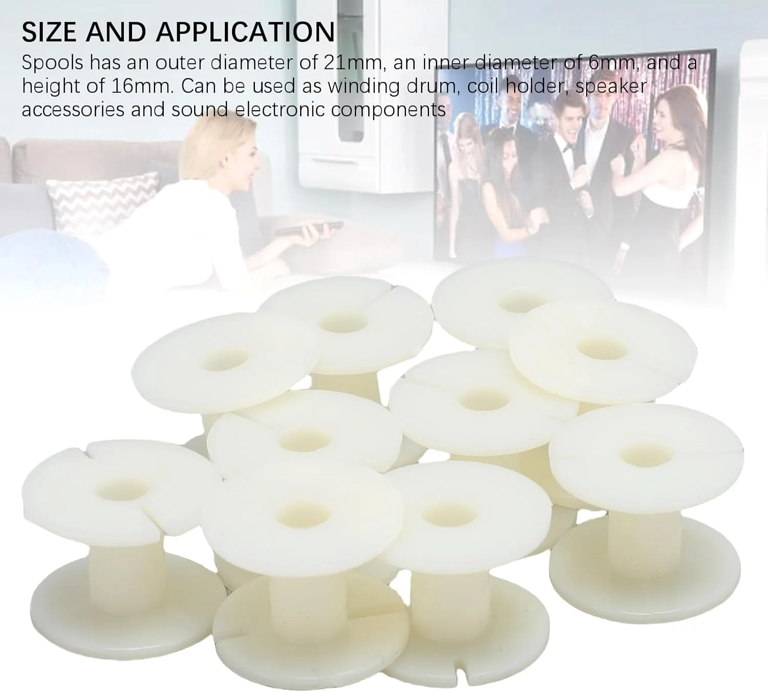 20 عدد قرقره خالی 21 میلی متری، بوبین سیم پلاستیکی برای زنجیر، نخ های قلاب بافی، سازمان دهنده سیم ها، قرقره های سیم پیچ بلندگو برای سیم های تقسیم کننده فرکانس بلندگو، سیم پیچ القایی